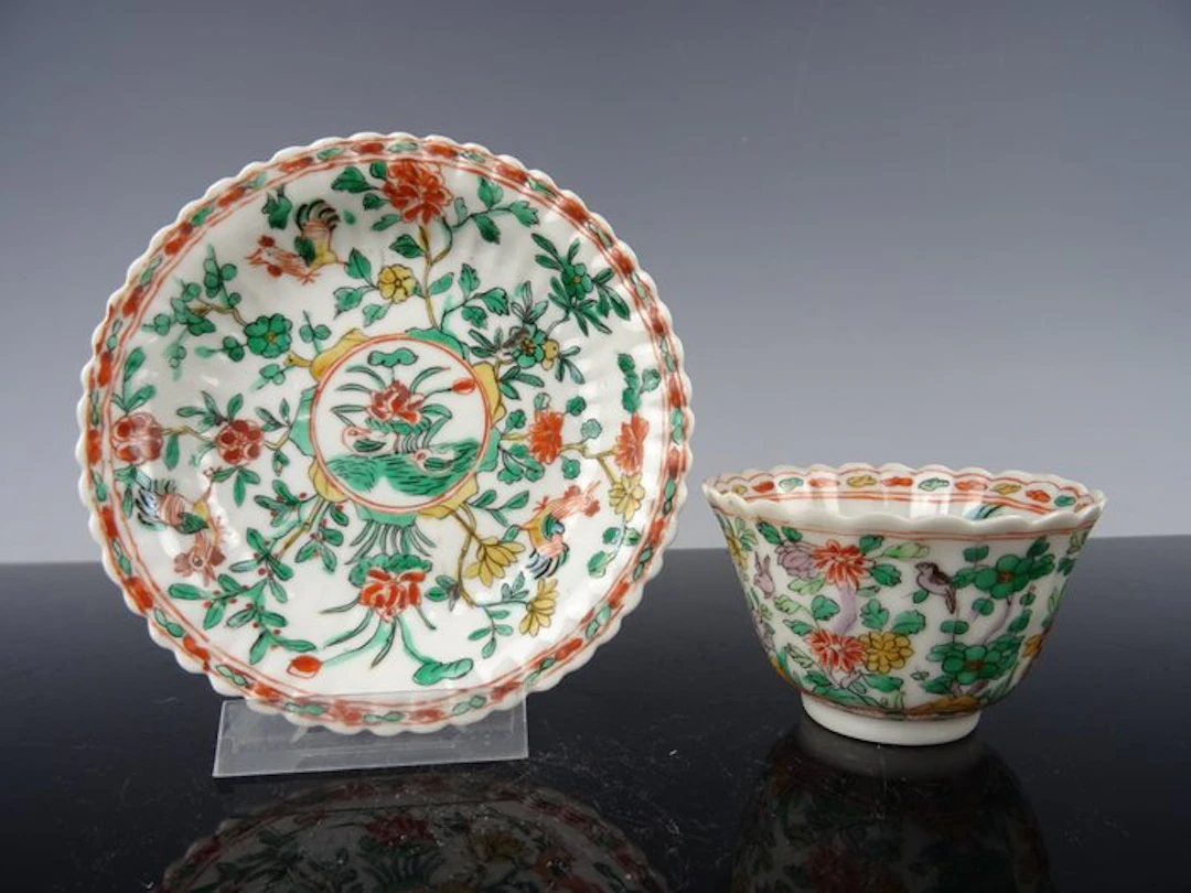 Cup and saucer - Porcelain - Kangxi (1662–1722)