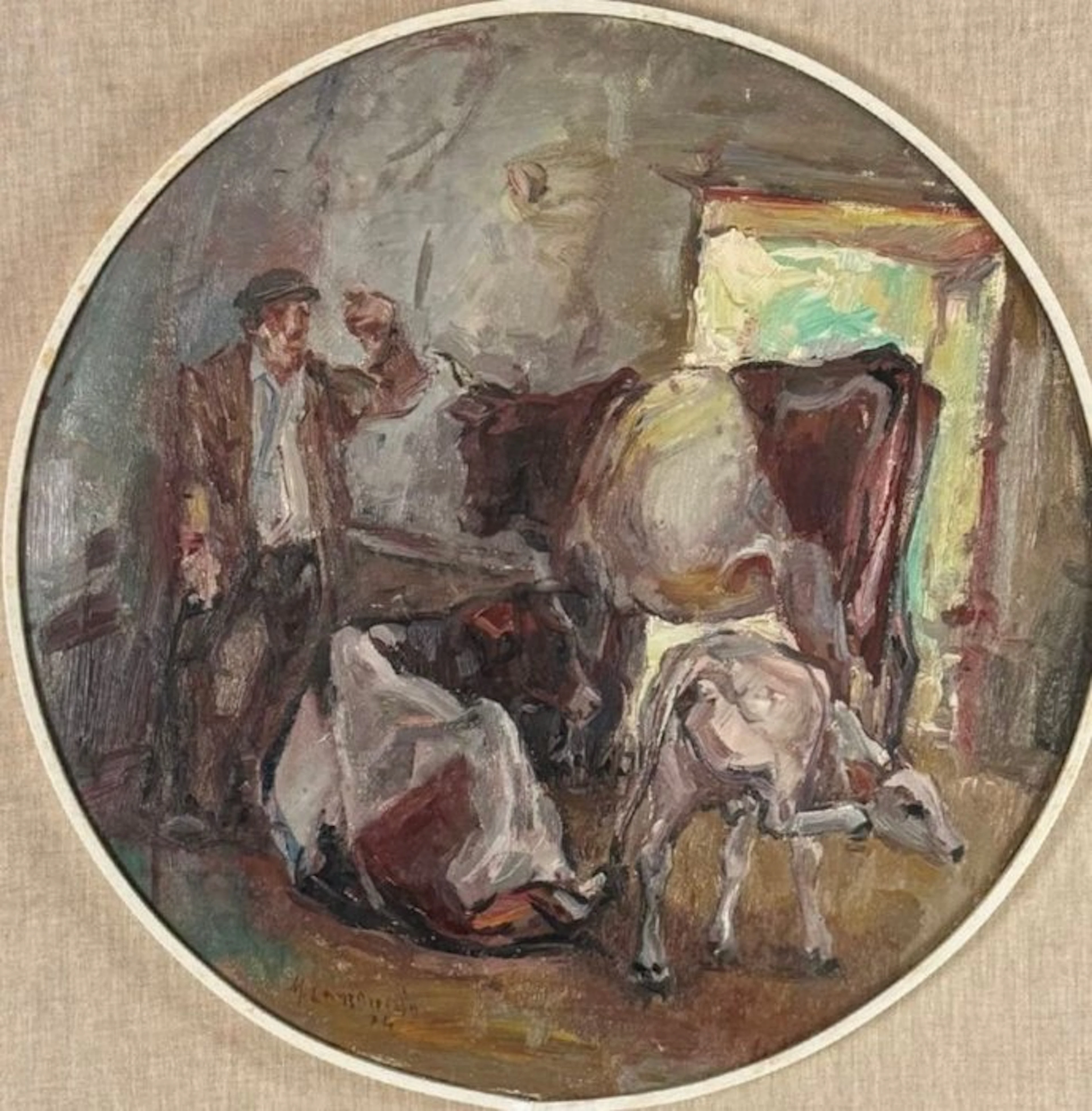 Nicola Canzanella (1929-2014) - Pastore con gregge