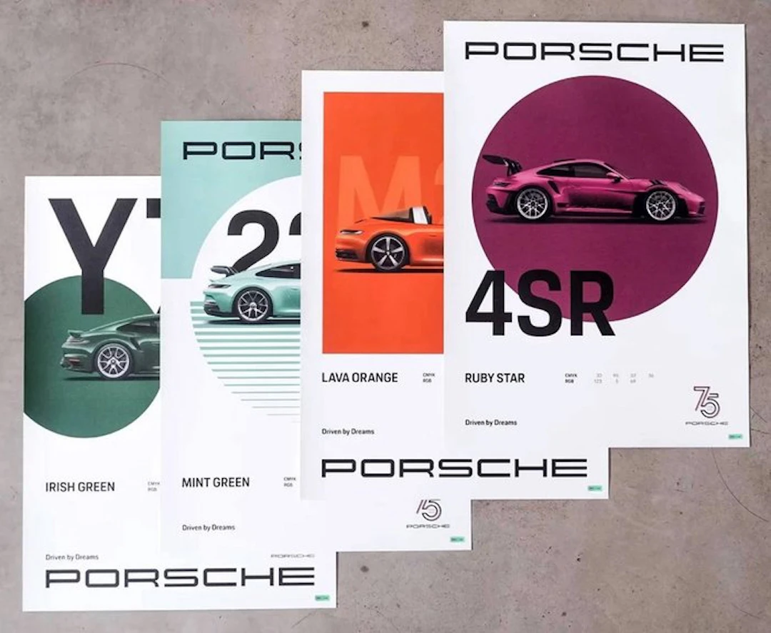 Porsche 911 Special Colors Limited Edition Poster - Sammlung - Porsche
