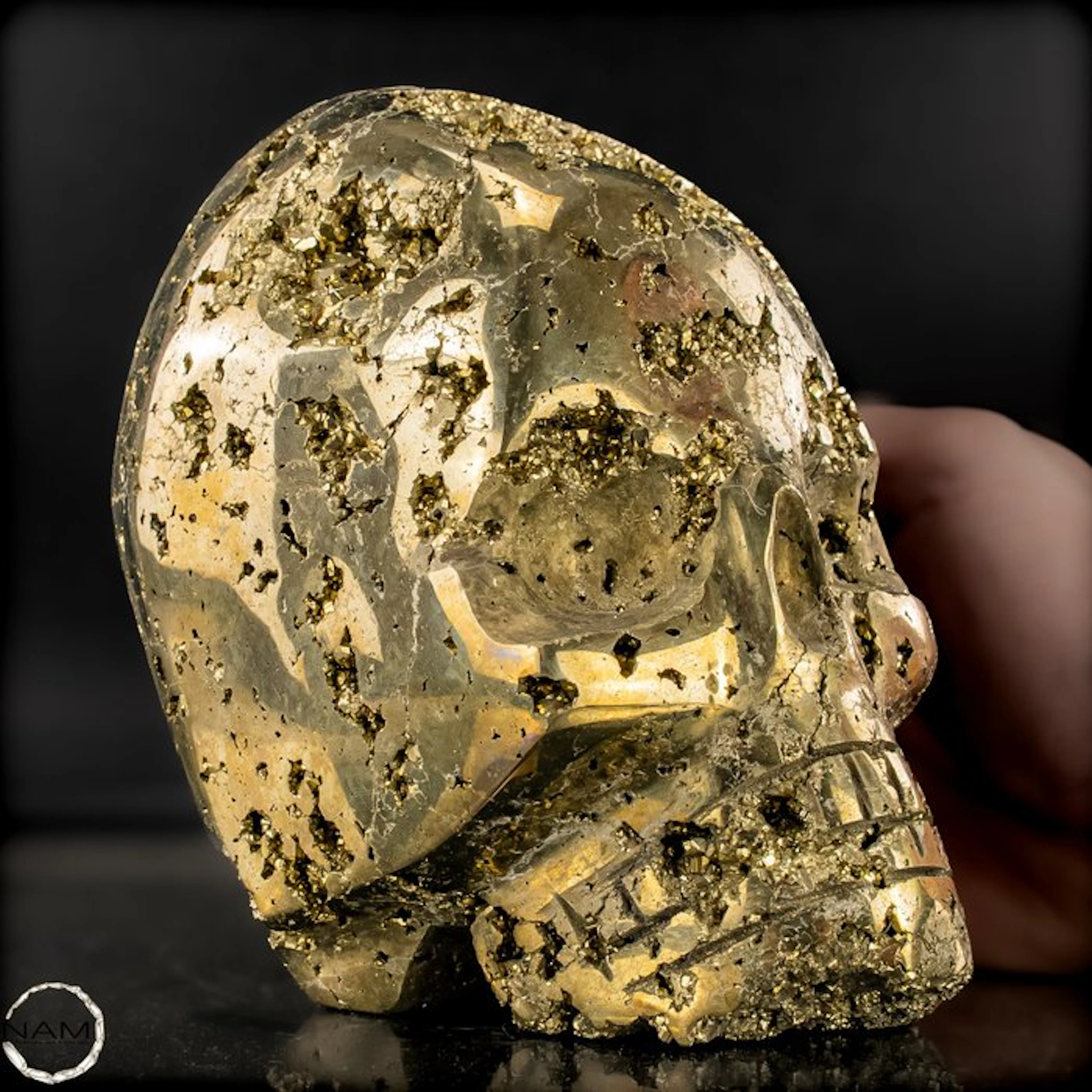 Natural pyrite skull from Peru – Masterpiece of the highest quality- 3314.14 g
