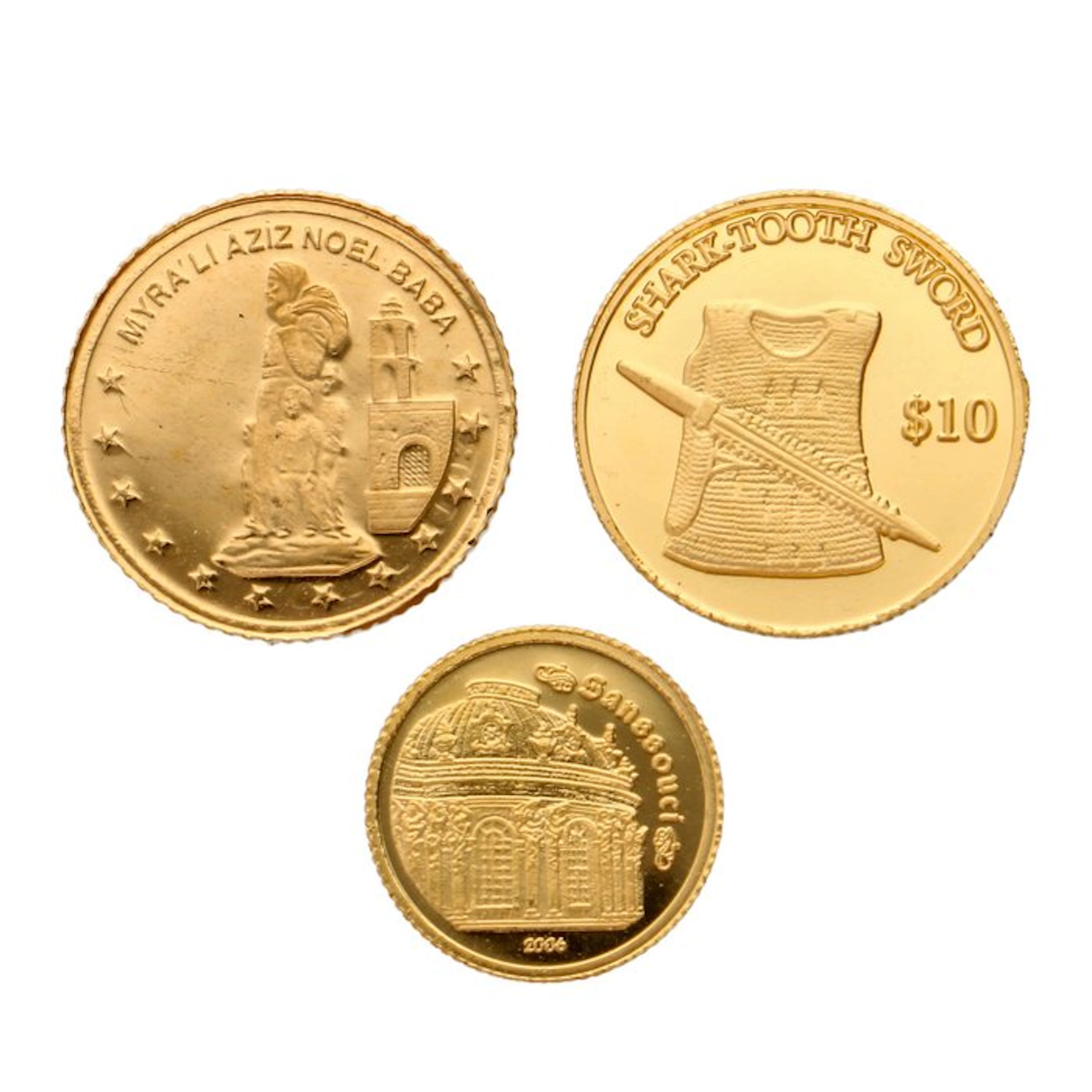 Türkiye, Kiribati, Côte d’Ivoire. 2000/2006 - "Small Gold Coins" (3 stuks)