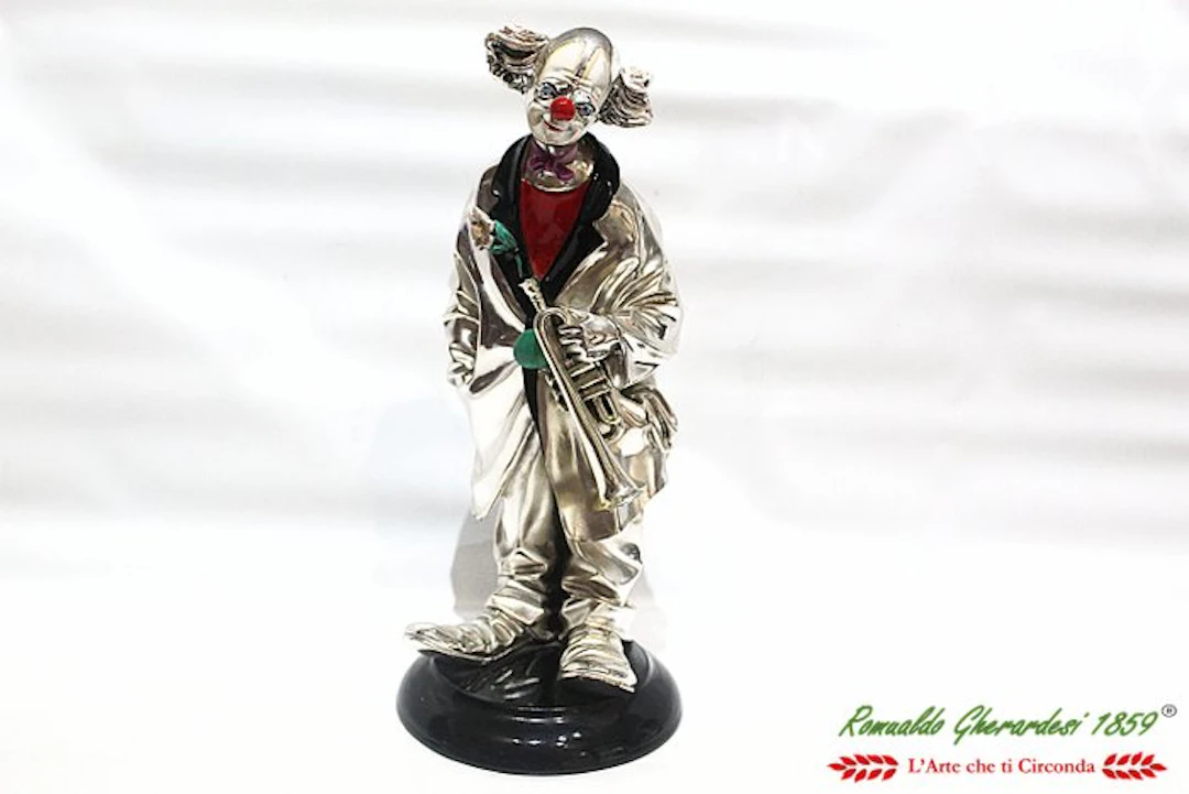Clown Smalti e lastra argento Grande misura - Figure - CLOWN - .925 silver
