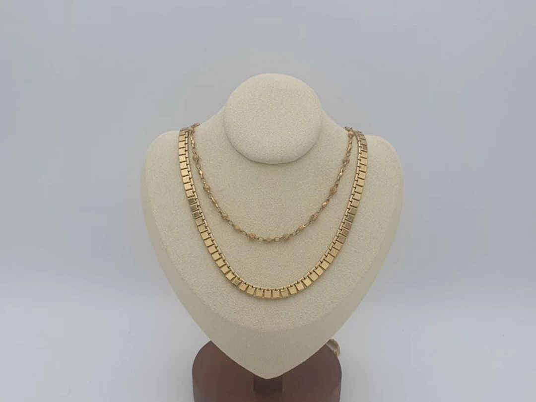 Monet - Gold-plated - Necklace - 2 Vintage Monet