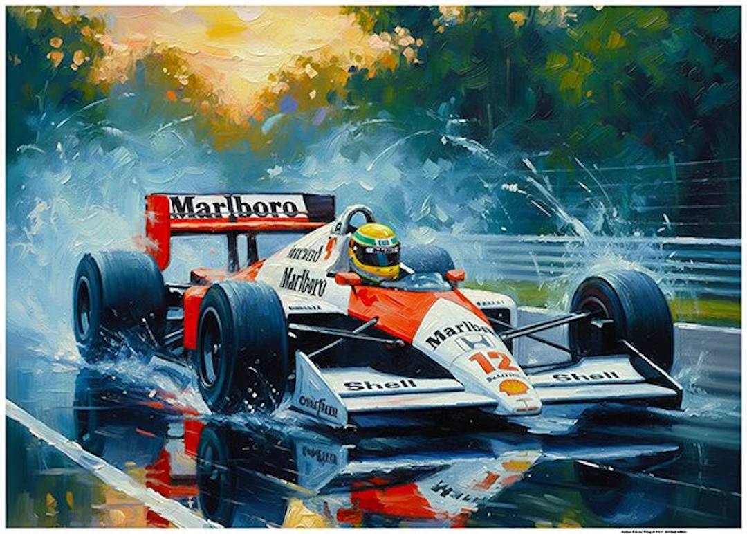 Ayrton Senna: De King of Rain 1988 Formula One World Champion McLaren - Artwork