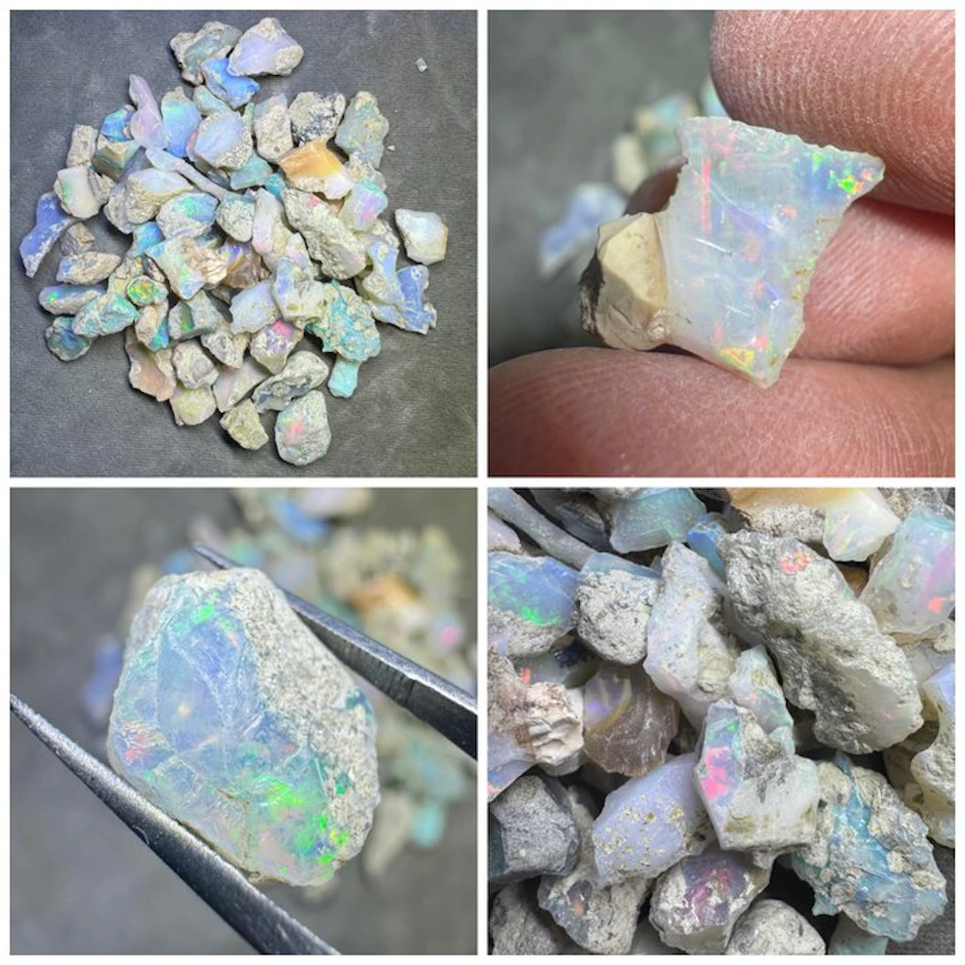 Lot of 250 ct natural rough opals from Ethiopia - No reserve! Brut- 50 g
