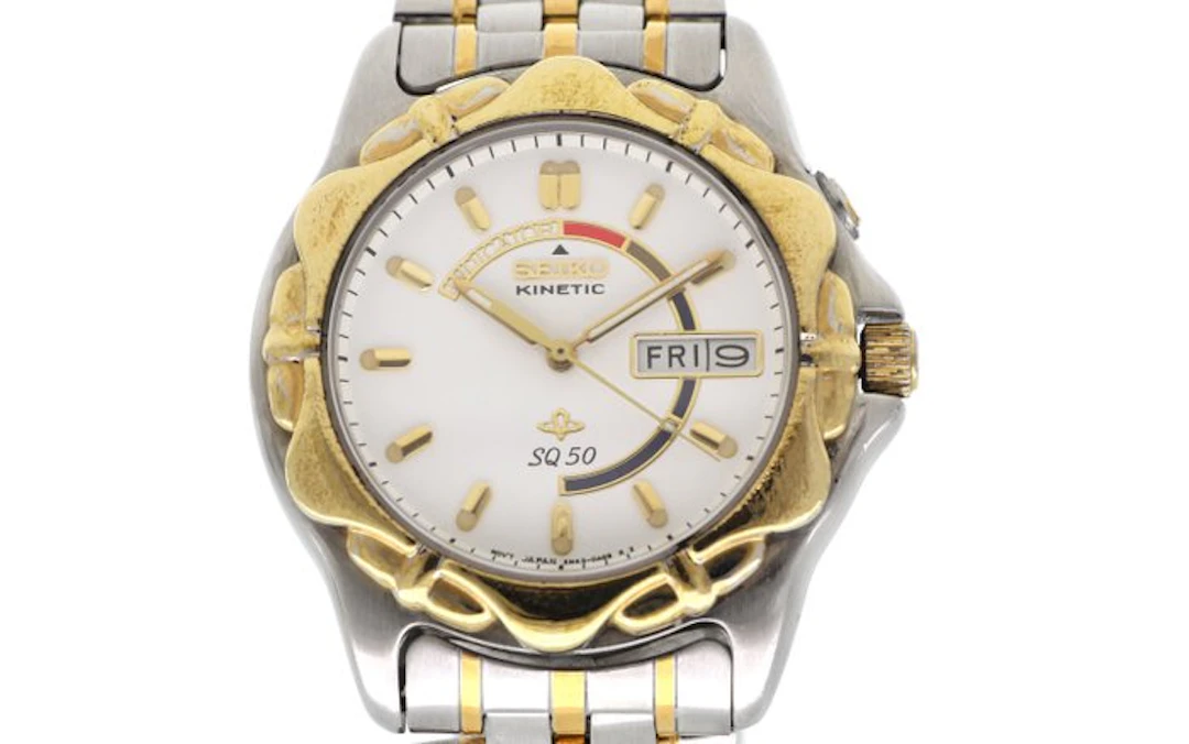 Seiko - Seiko Kinetic SQ 50 Indicator "Starfish" Bezel...