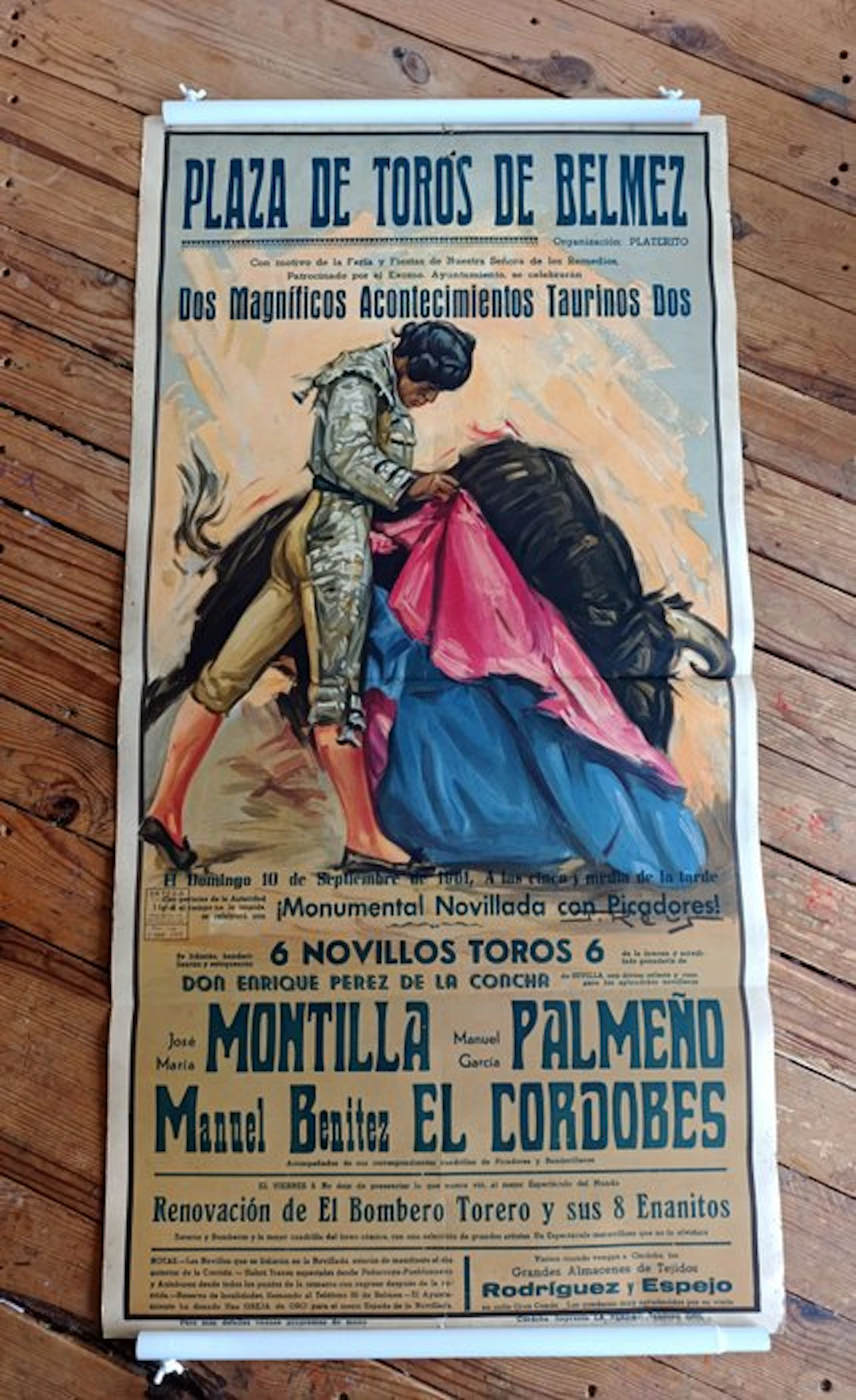 J. Reus - Cartel Litográfico Plaza de Toros de Belmez 1961 - 1960s