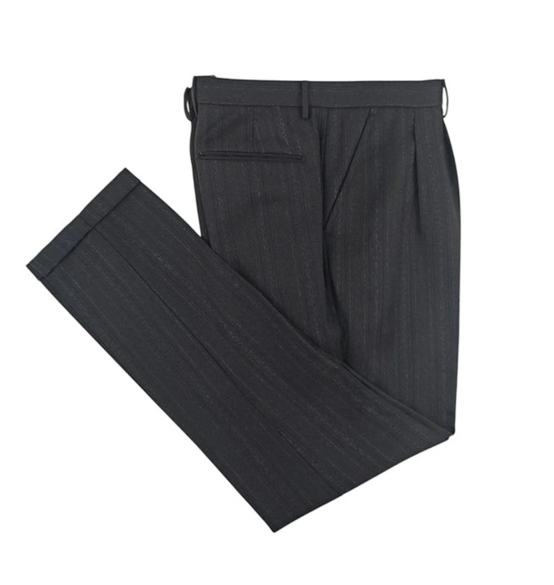 SANTANIELLO SALERNO - 48 IT - Dress Pant Blue Herringbone...