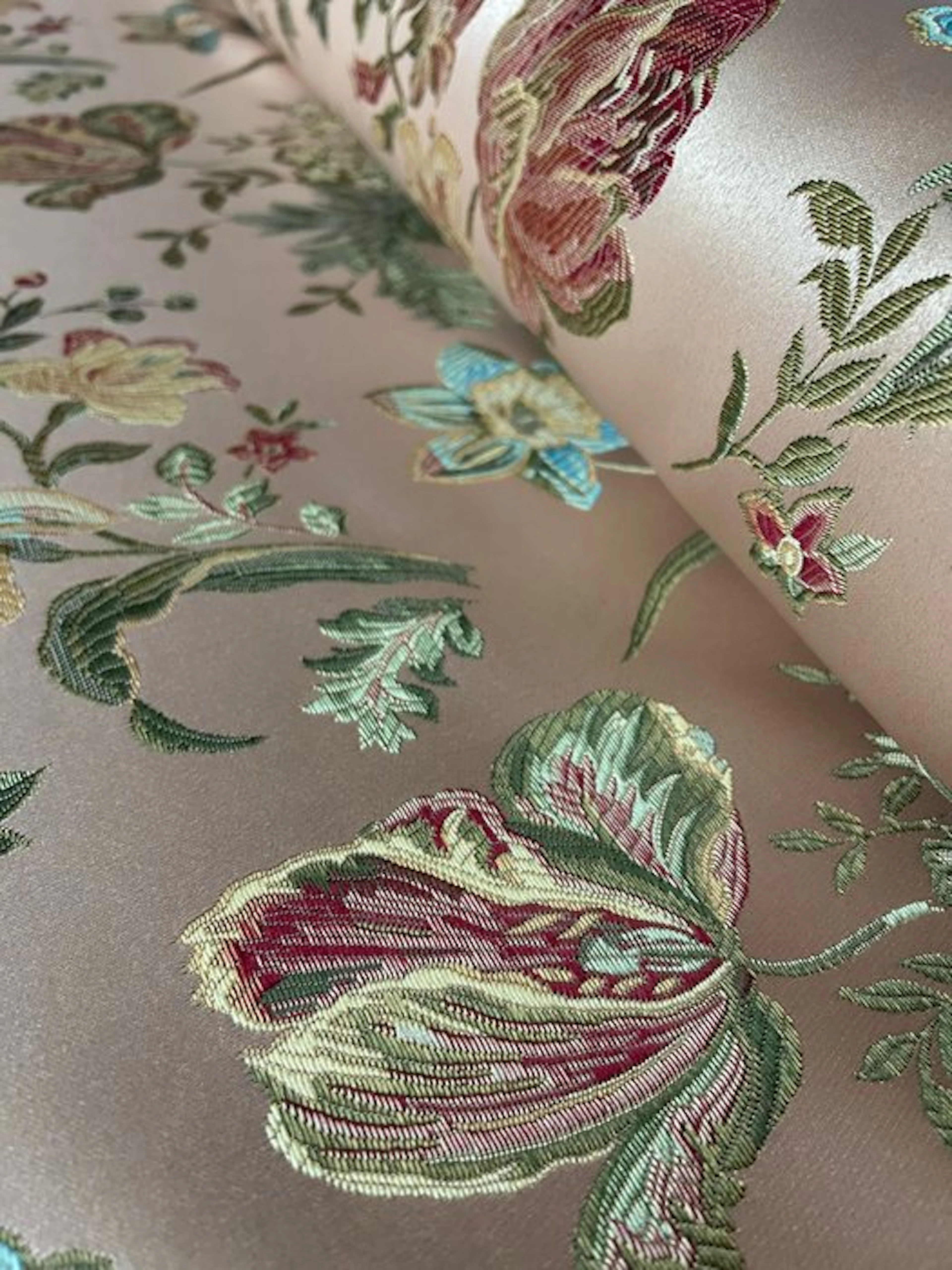 San Leucio - Upholstery fabric - 2.8 m - 2.4 m - Brocade San Leucio Flowers