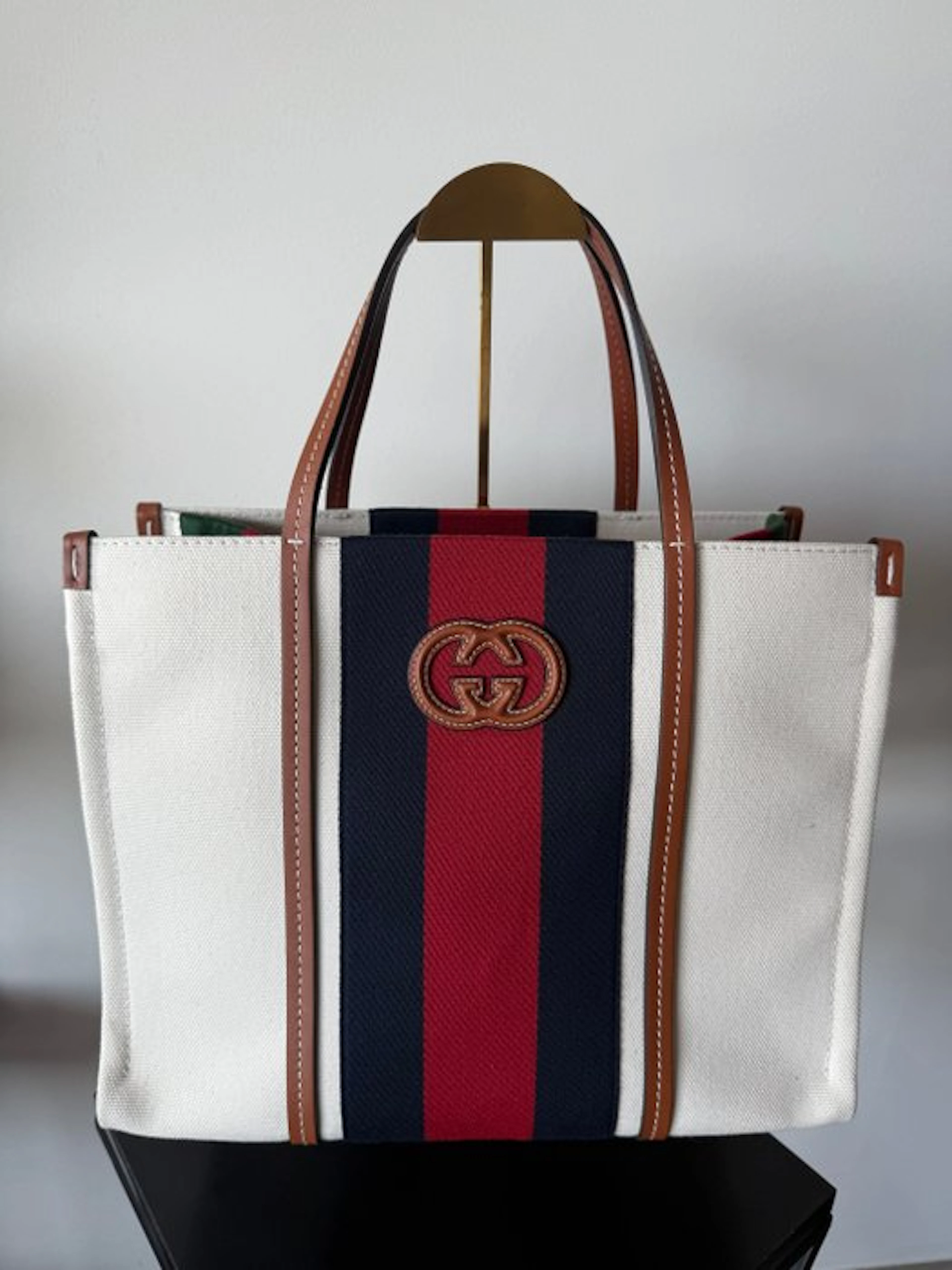 Gucci - Gucci Interlocking GG Web Canvas - Handbag