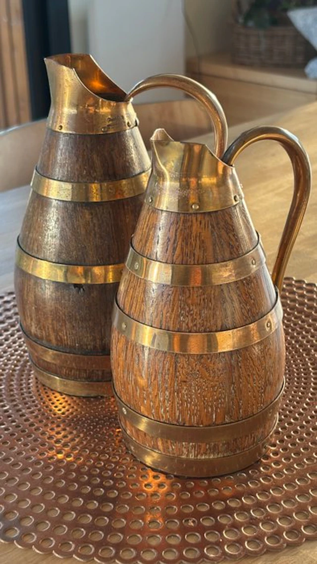 gerard lafitte - Pitcher (2) - Oak - Two pitchers of Gérard Lafitte