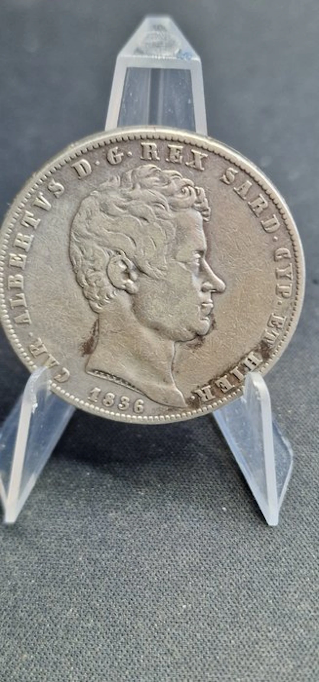 Italy, Savoy Carlo Alberto. 5 Lire 1836 Torino R2