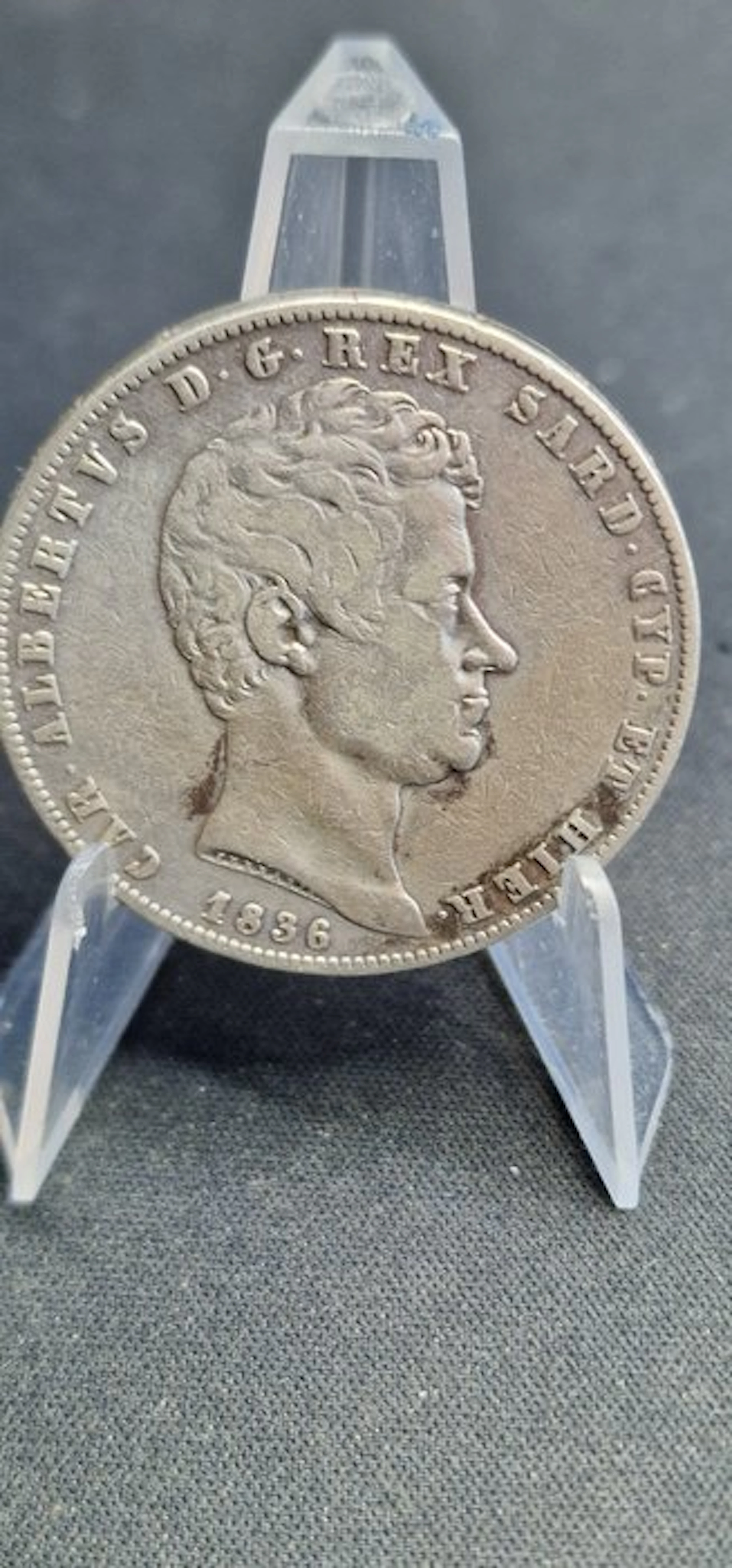 Italy, Savoy Carlo Alberto. 5 Lire 1836 Torino R2