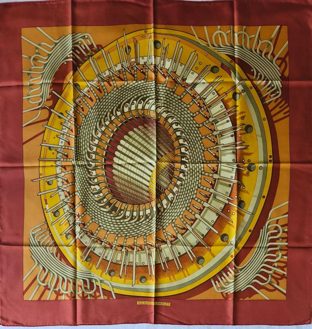 Hermès - ALTERNATEUR by Pierre Péron. 1971 - Foulard