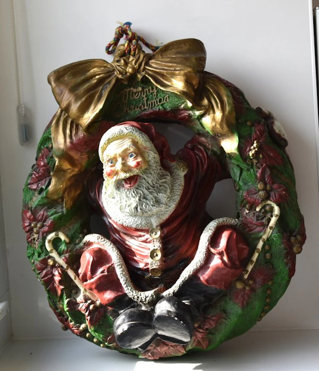 Christmas decoration - Christmas wreath with Santa Claus...
