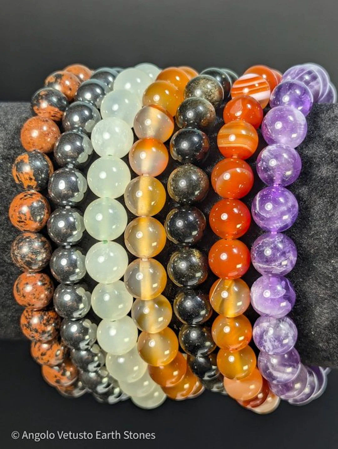 Natural High Quality Gemstone Bracelets Collection – Set...