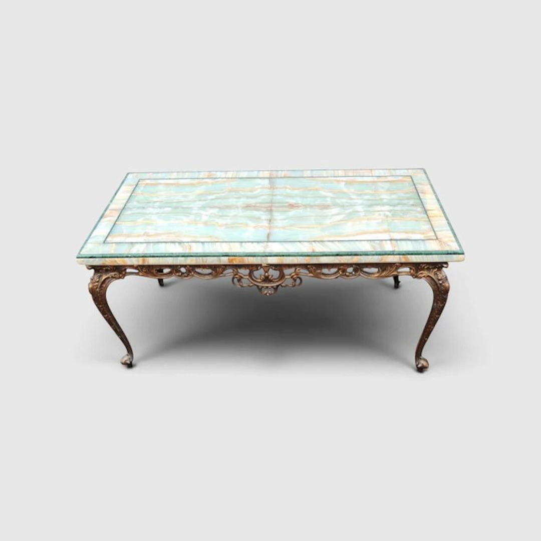 Table - Onyx, Bronze - Italy, mid-20th century