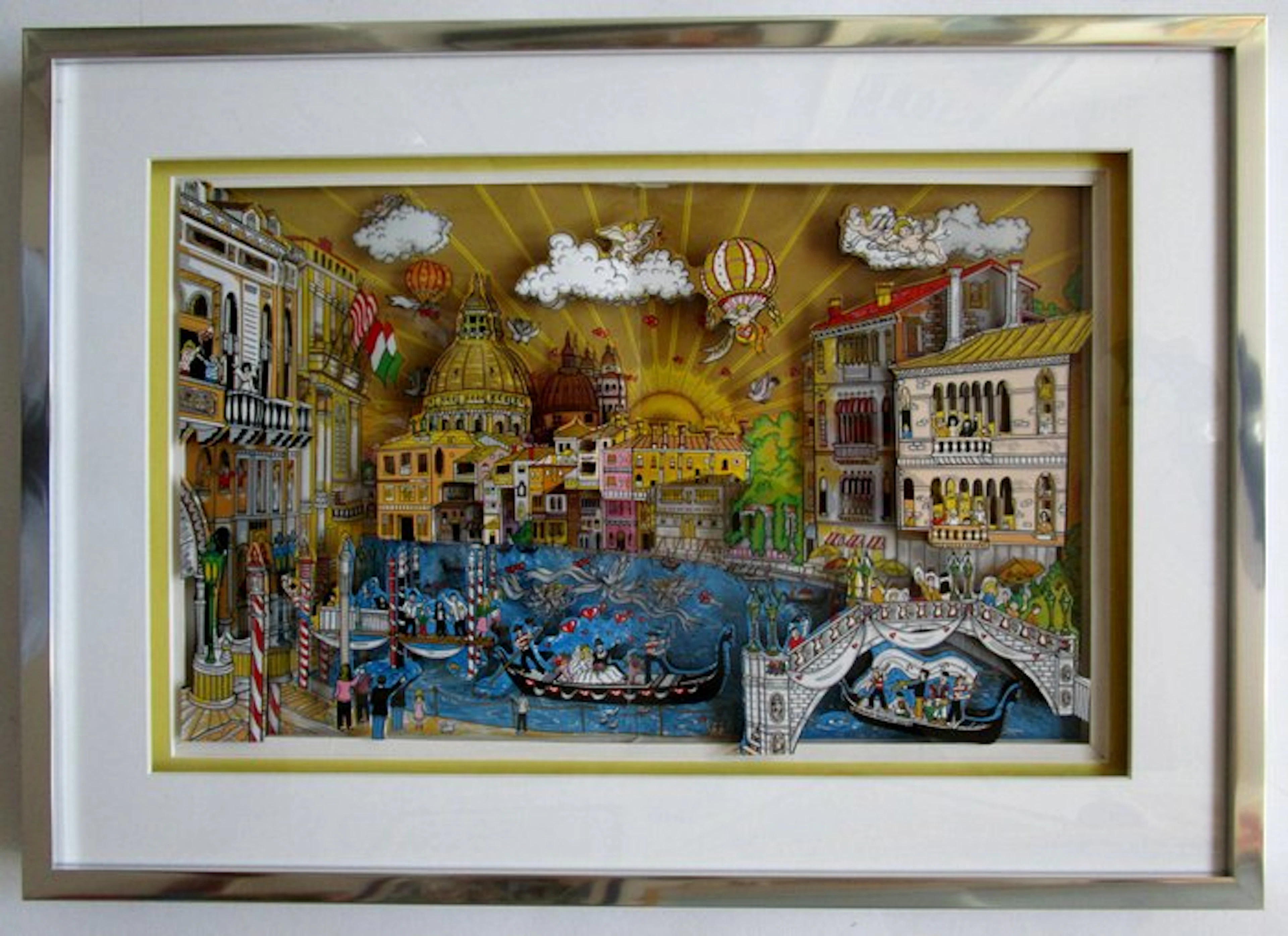 Charles Fazzino (1955) - Angels Over Venice 3D Pop-Up