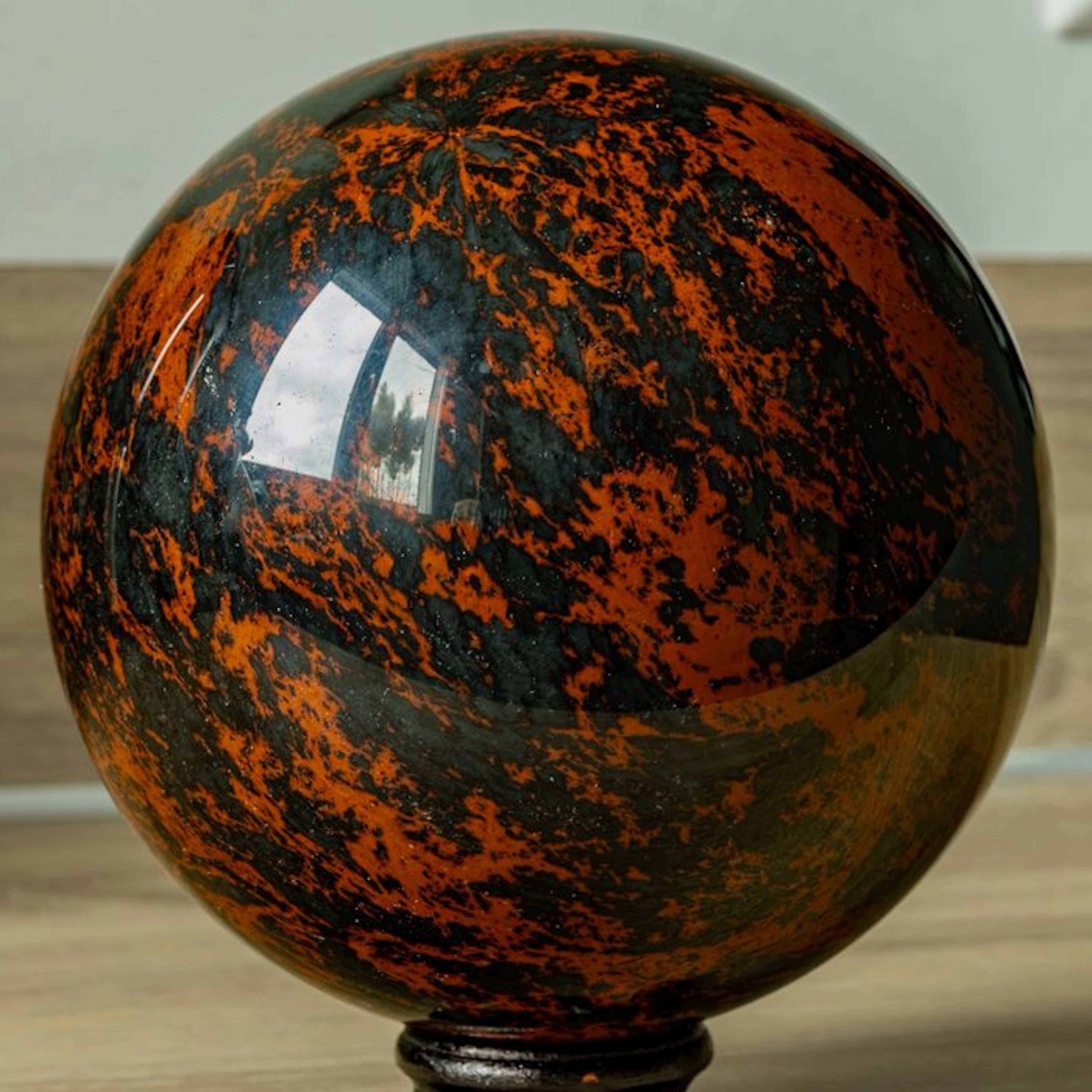 Fine Quality Mahogany Obsidian Sphere Sphere - Height...
