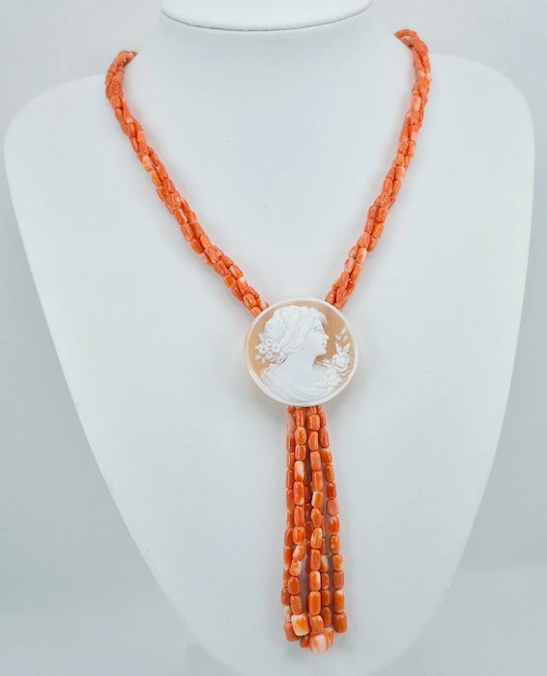 Coral - Silver, Gold-plated - Necklace - Corallo Cerasuolo