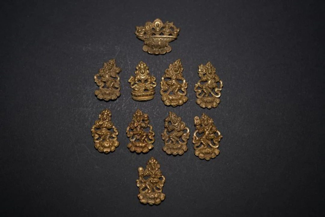 A Group of Ten Small Brass Castings
