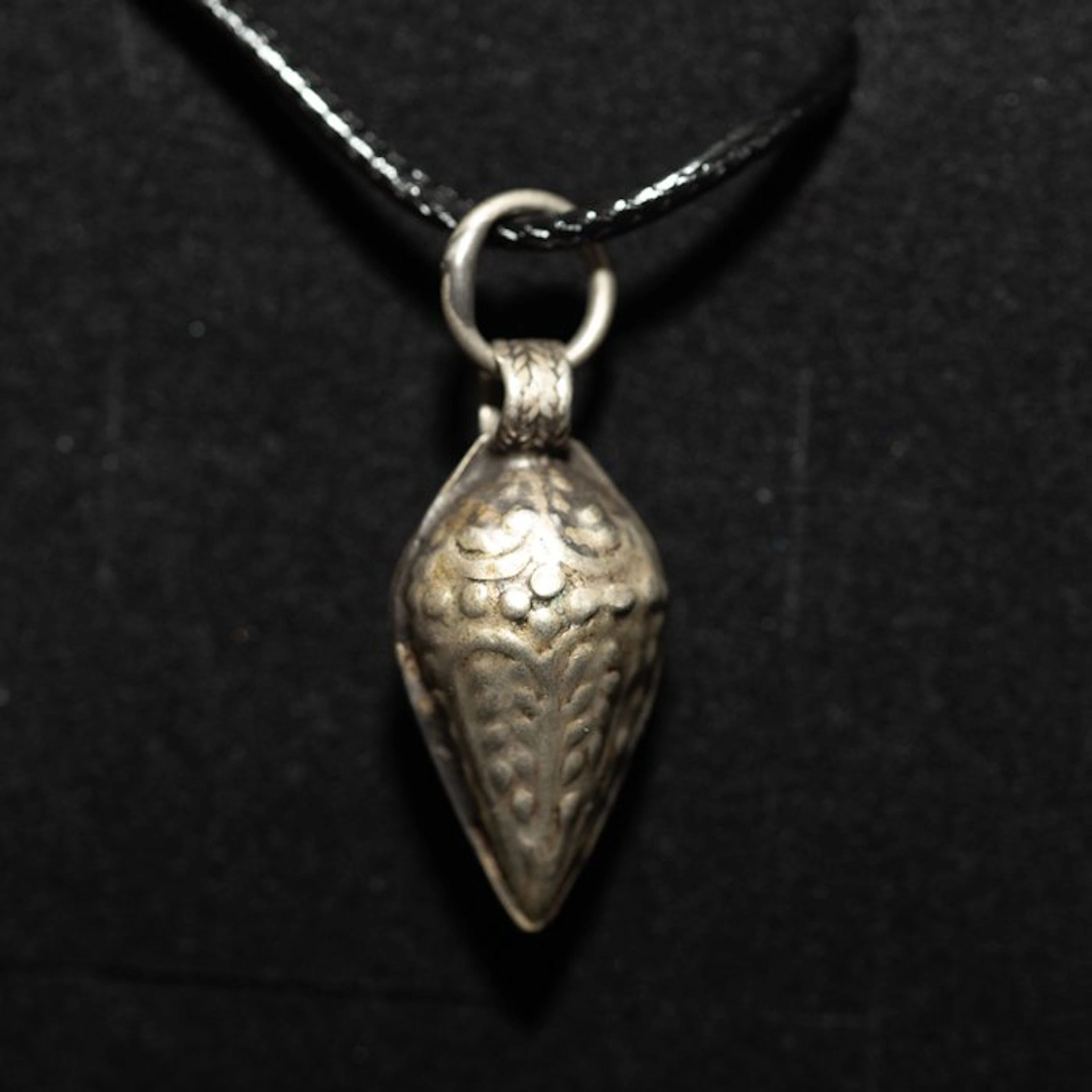 Viking Era Silver Drop-Shaped Amulet Pendant with...