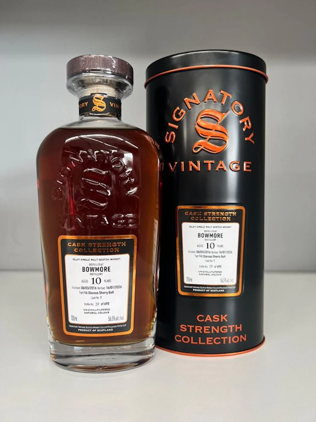 Bowmore 2016 10 years old Cask Strength Collection - Signatory Vintage - b