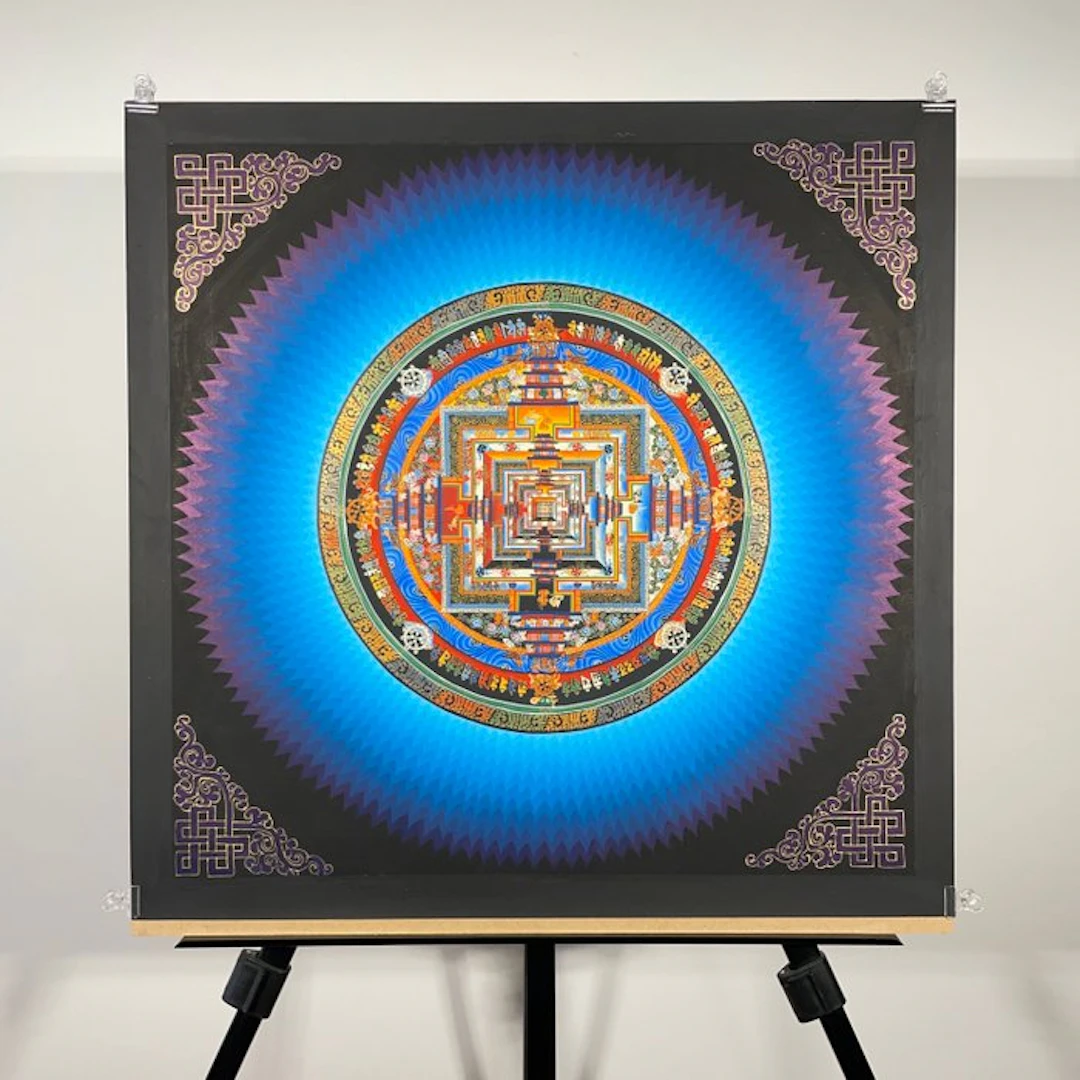 53.5 cm - Painting of Tibetan Tradition - Mandala...