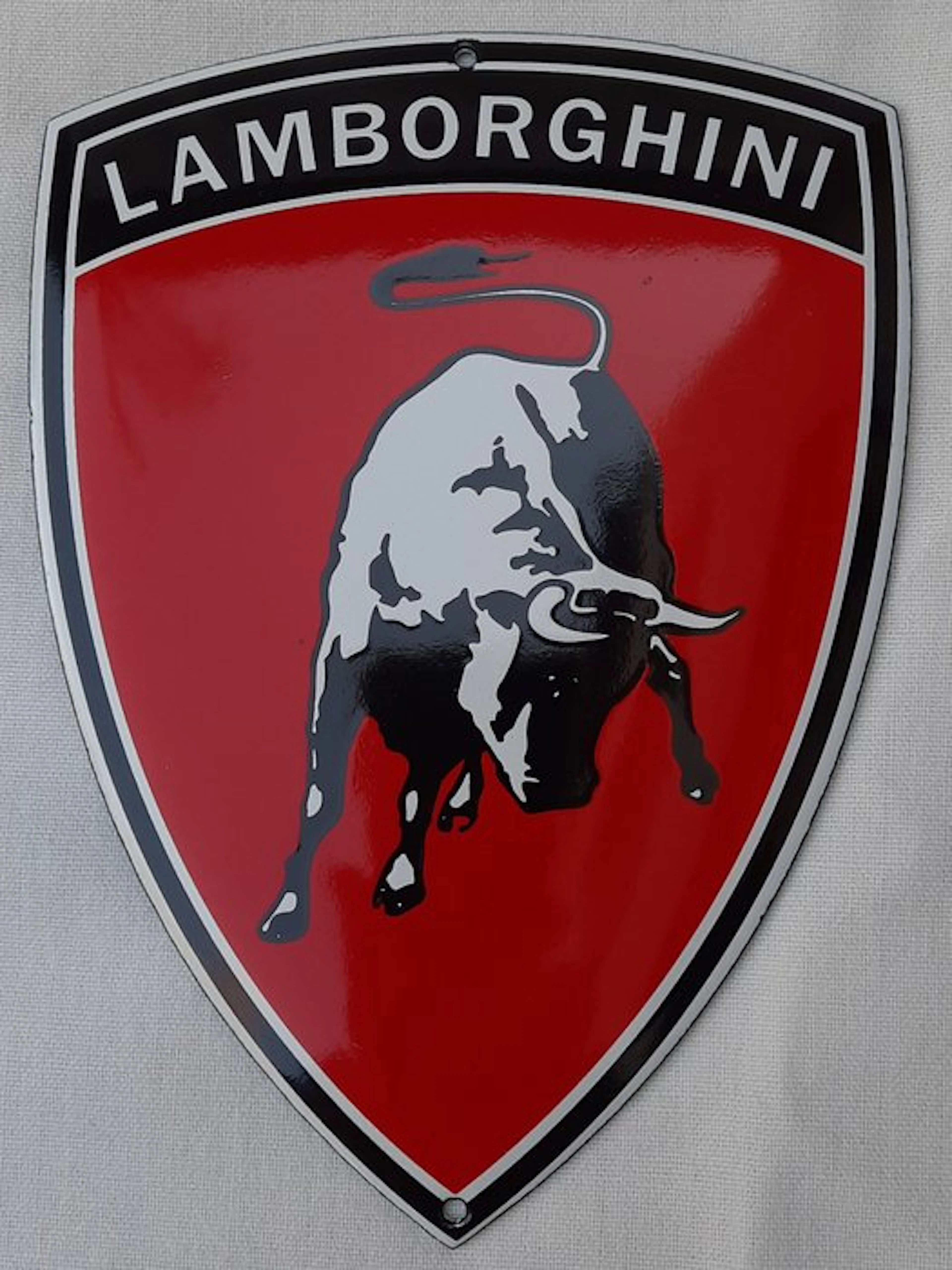 Lamborghini - Lamborghini Shield - Enamel sign - Enamel, Metal