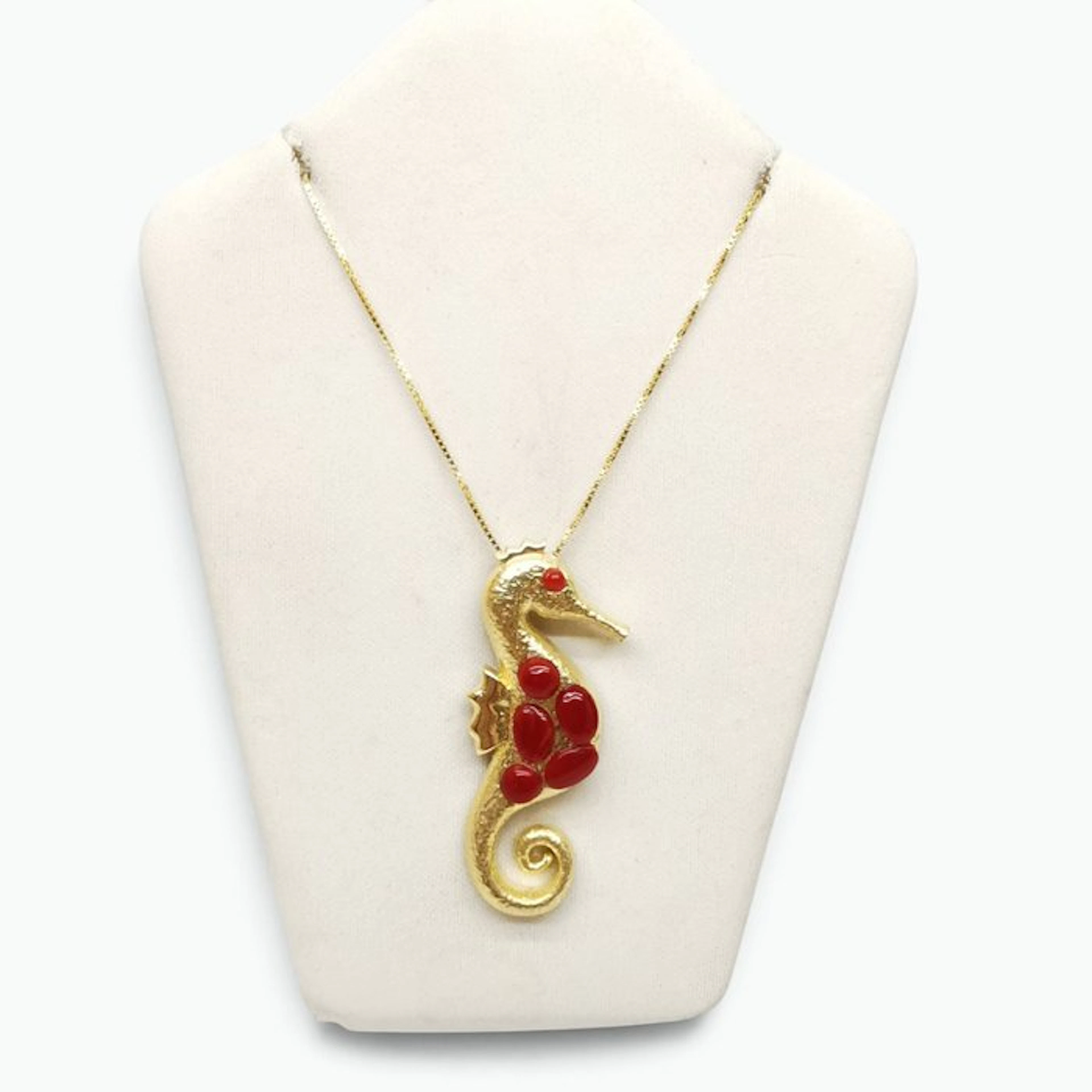 Coral - Sterling Silver 925 - Necklace with pendant - Italian craftsmanship