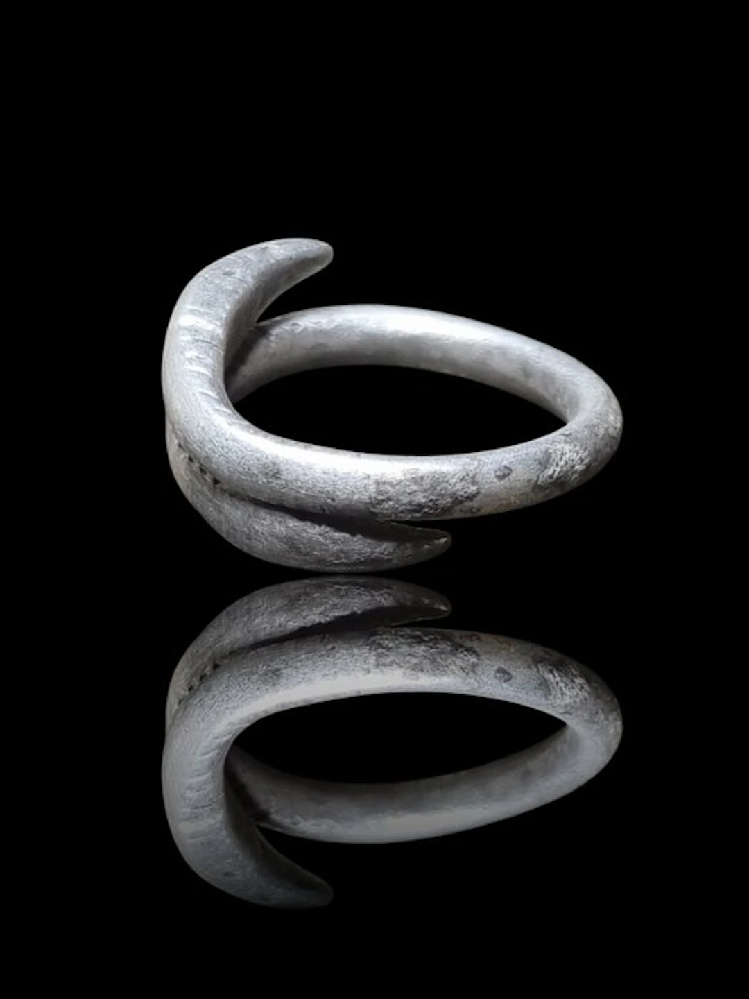 Ancient Greek Stunning Silver Serpent Seal Ring