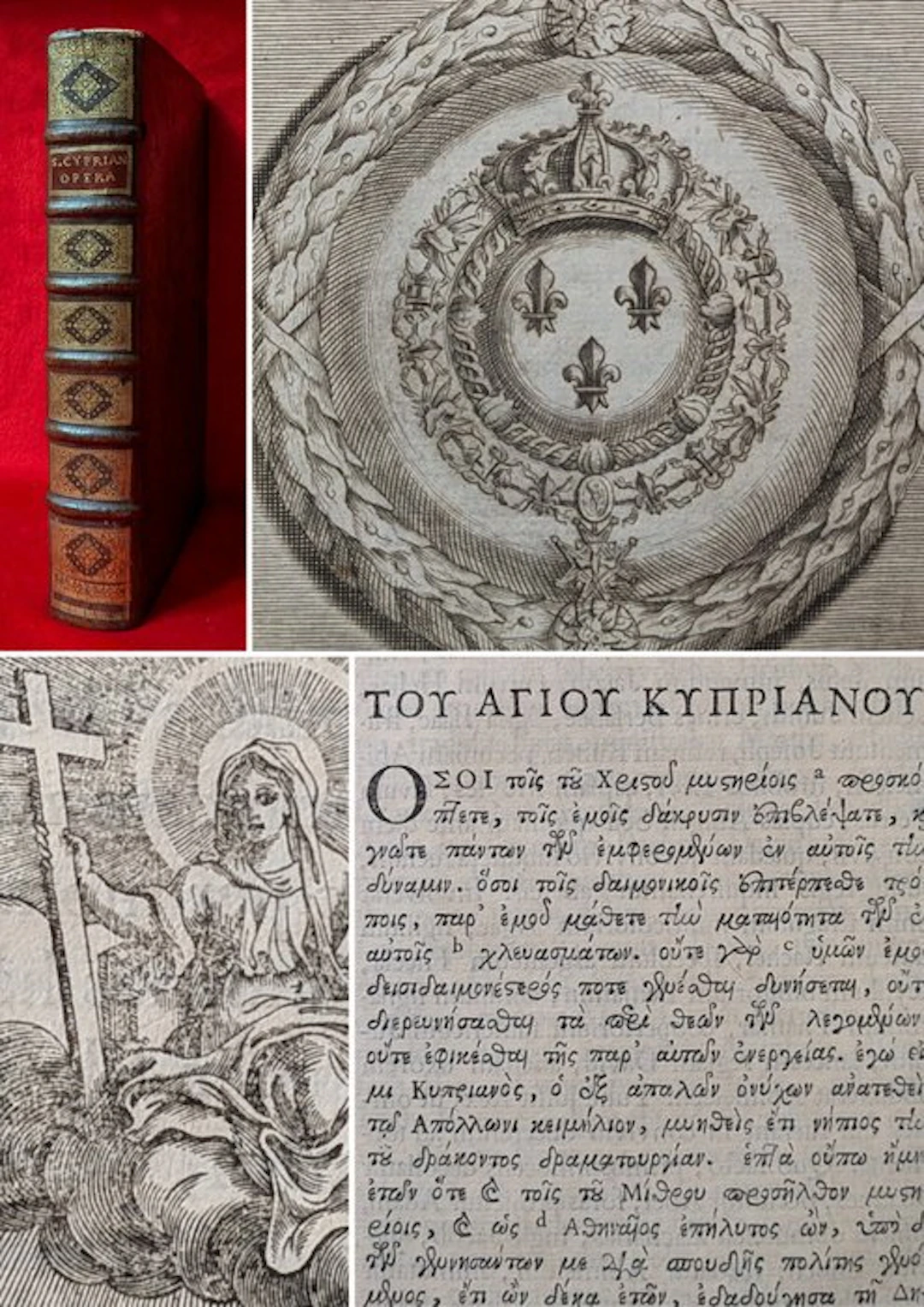 [Beautiful binding] Cæcilius Cyprianus - Sancti Cæcilii Cypriani Opera - 1726