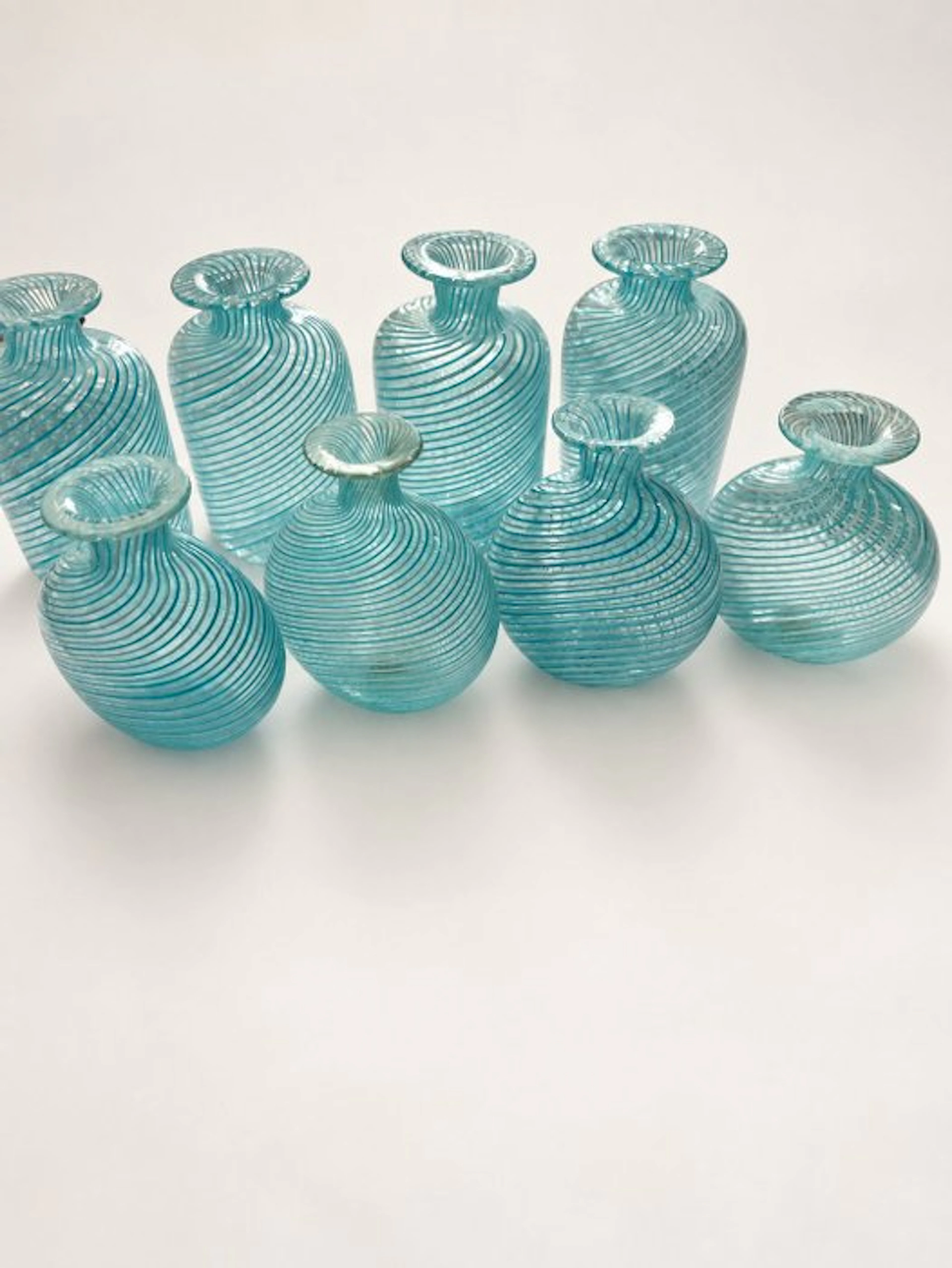 Vase (8) - Murano glass - Lot of 8 small vases
