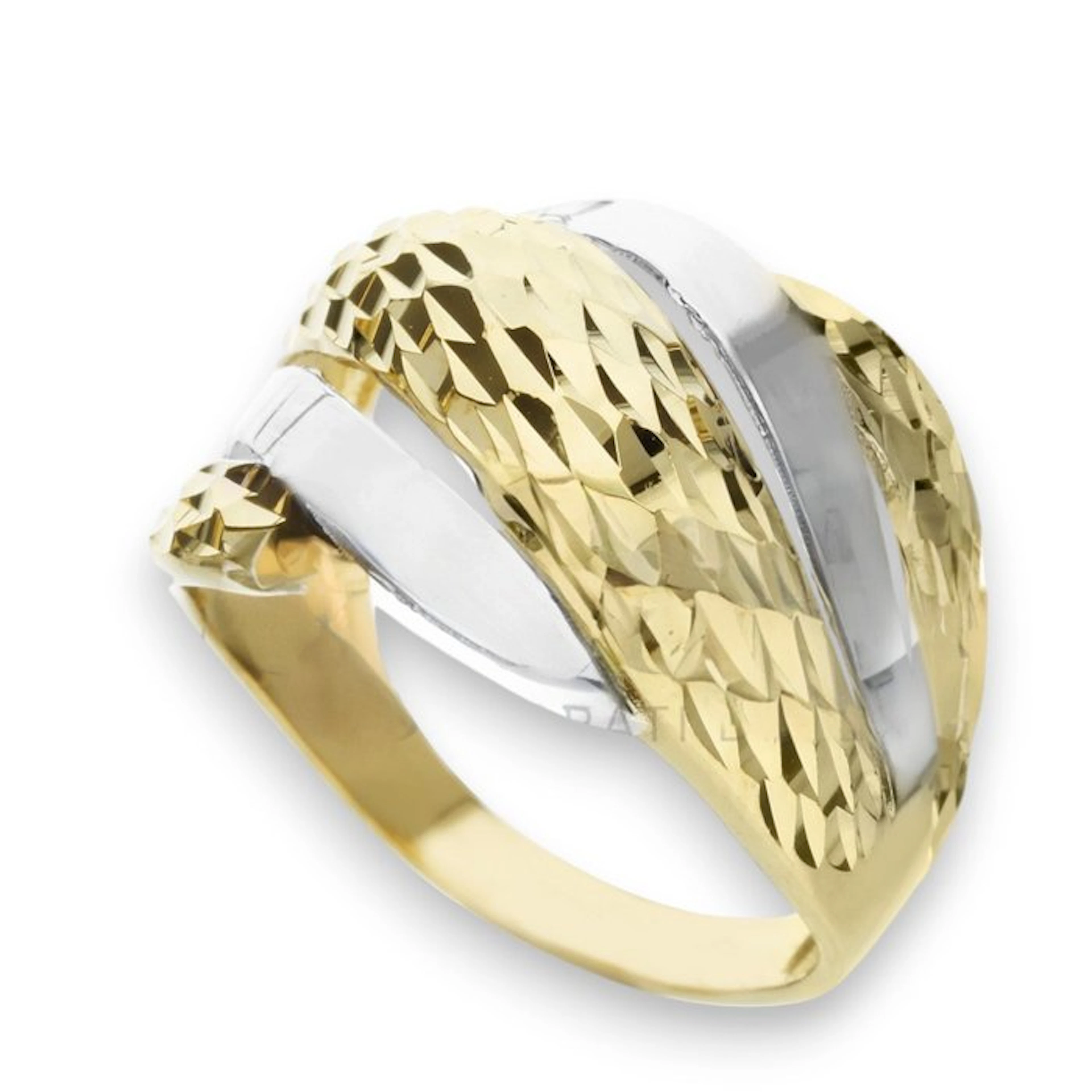 Ring - 18 kt. Yellow gold, White gold - 18k gold ring, 4.8 g