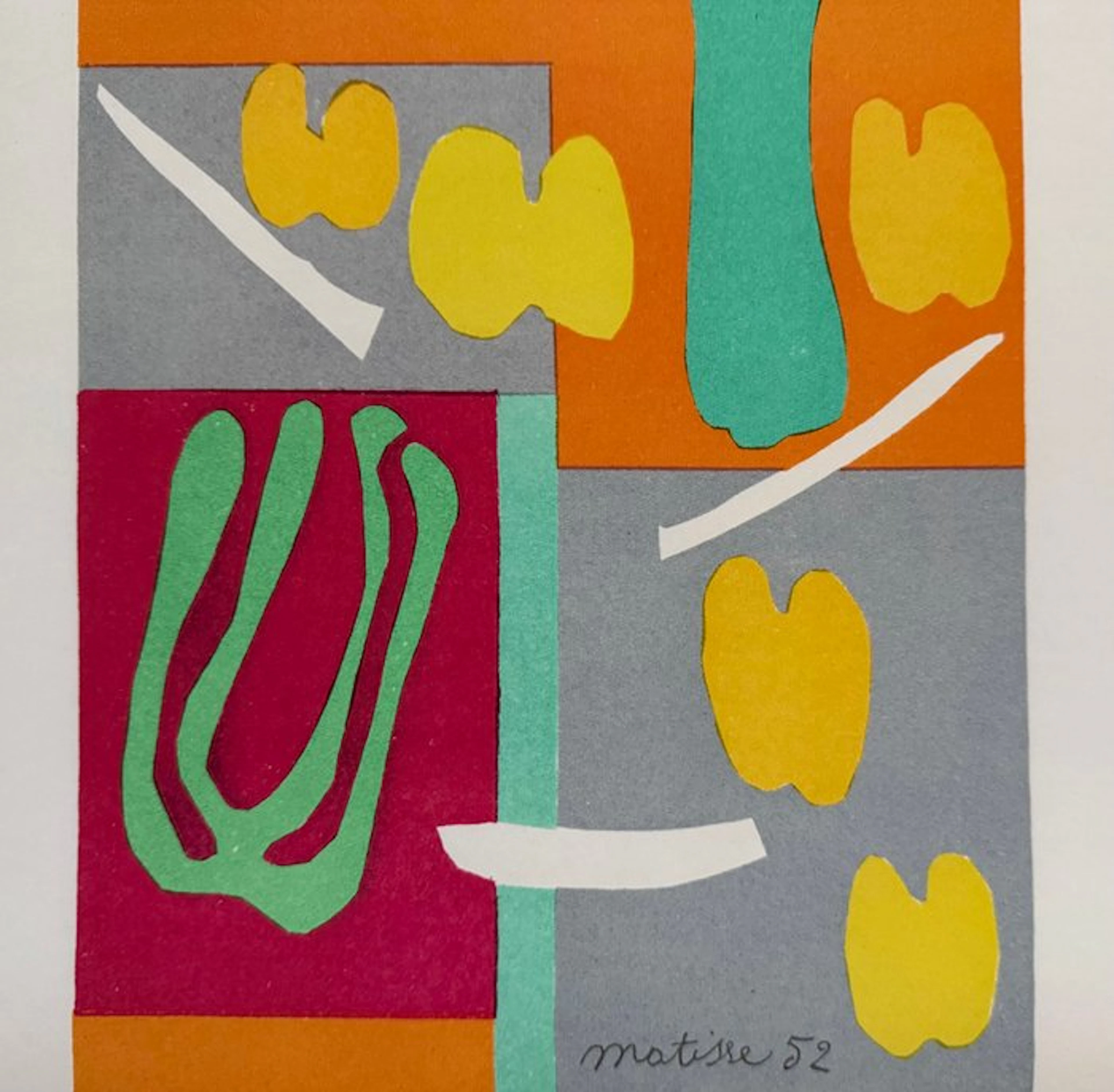 Henri Matisse (1869-1954) - “Végétaux, 1952”. Gesigneerd in de plaat.