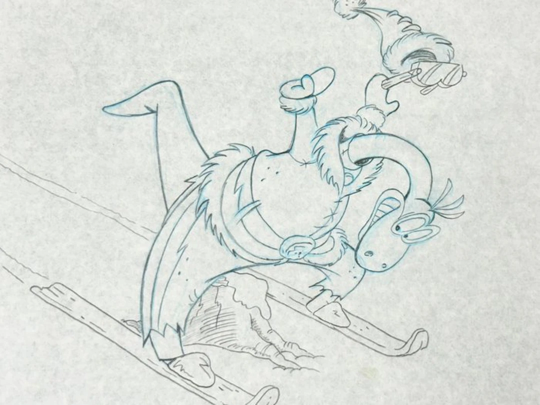 Hanna-Barbera - Original Animation Drawing of Dino - The Flintstones (1960/66)