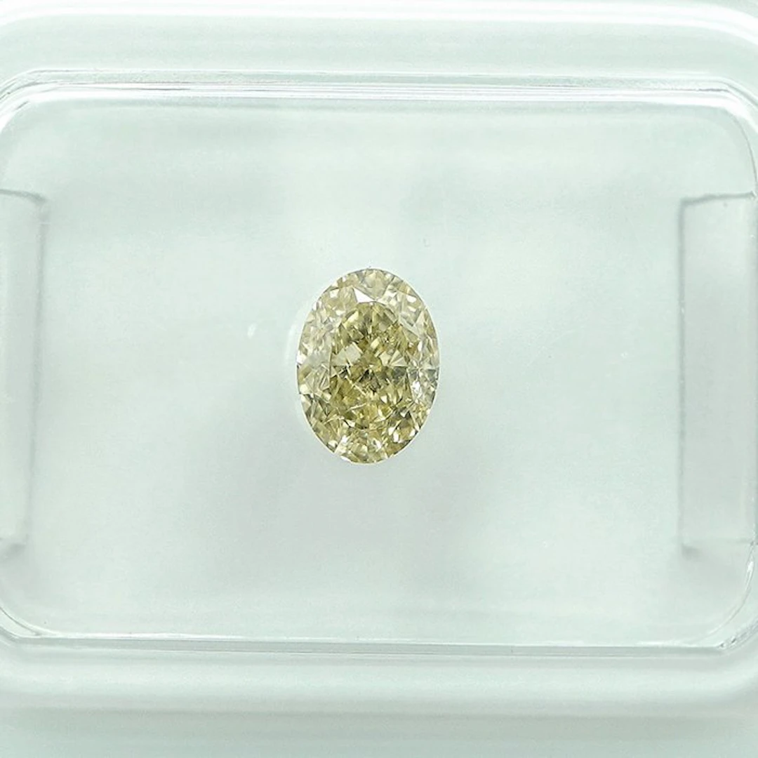 1 pcs Diamond (Natural coloured) - 0.50 ct - Oval - Light...