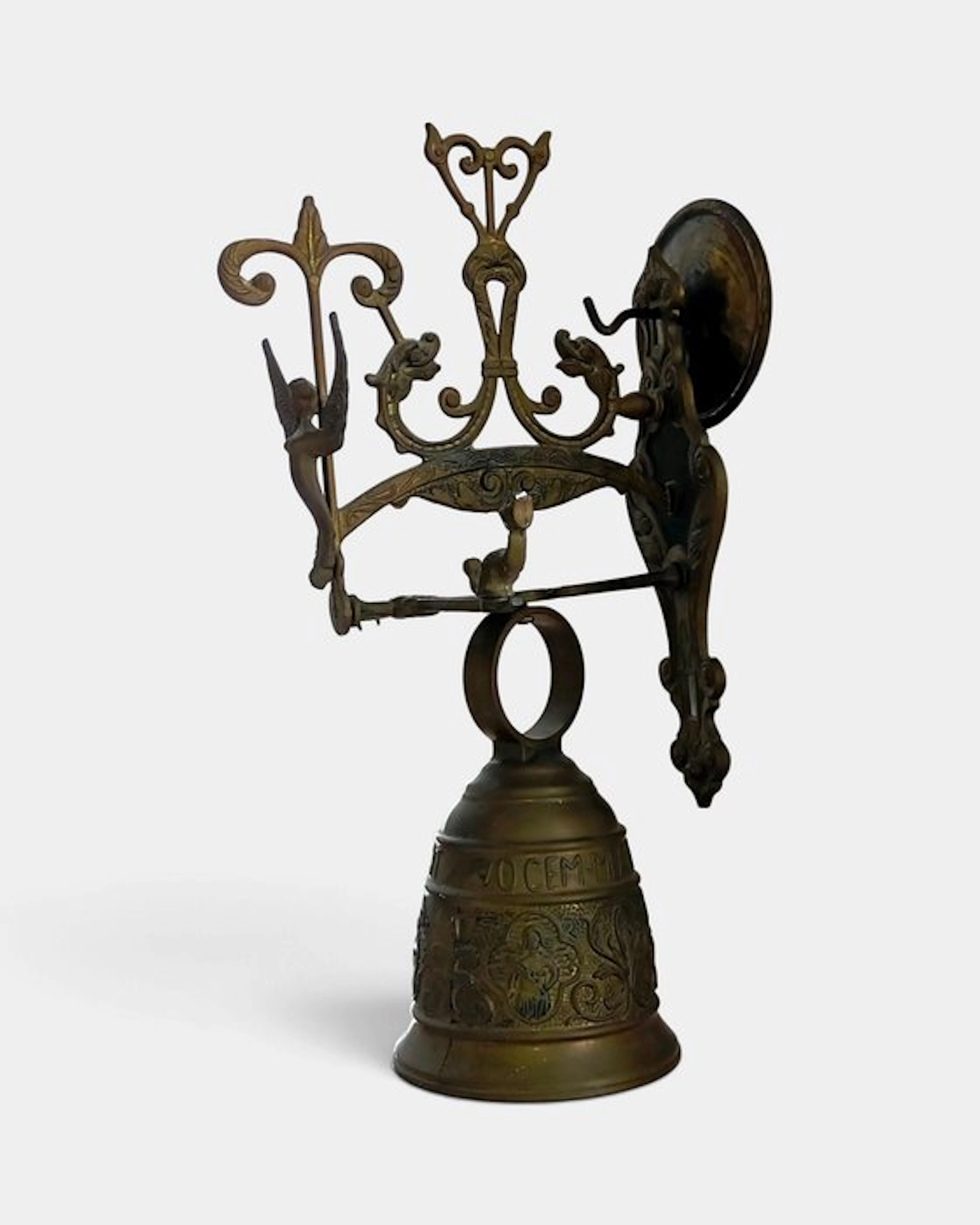 Decorative bell - Opulent Brass Wall Bell – 'Qui Me Tangit Vocem Meam Audit'