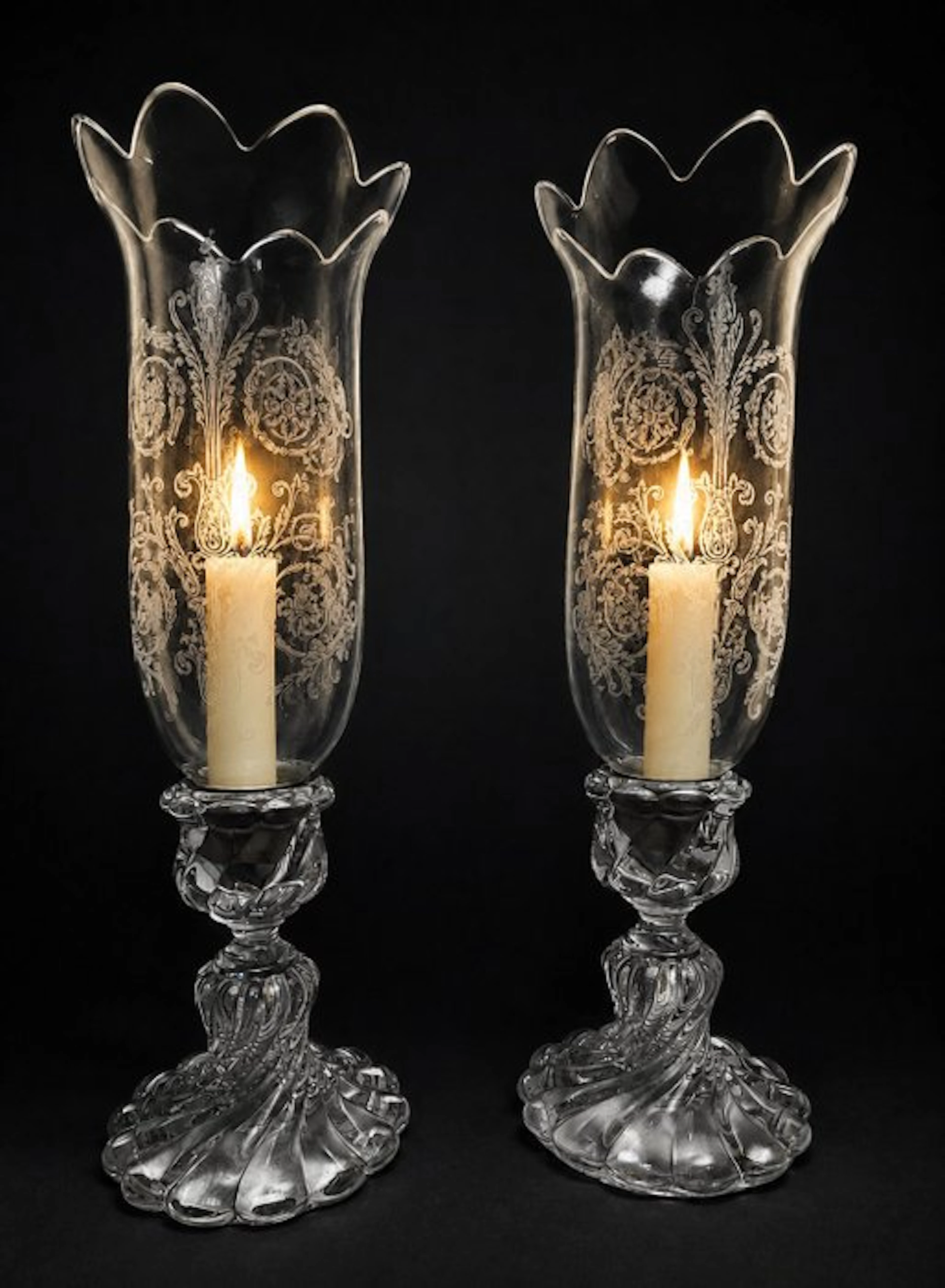 Baccarat - Candelabrum Bamboo (2) - Crystal
