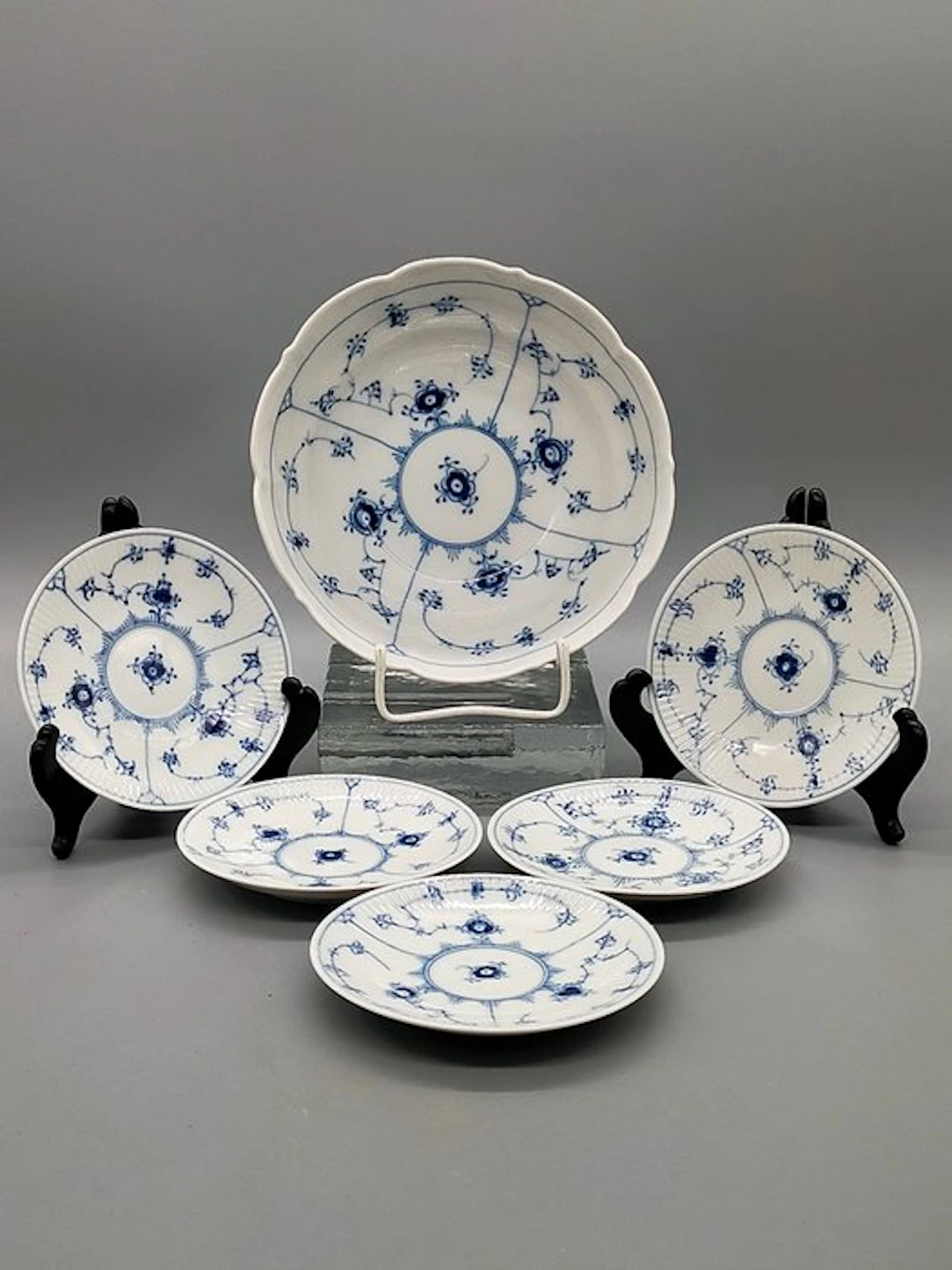 Royal Copenhagen - Dinner set - Musselmalet Gerippt –...