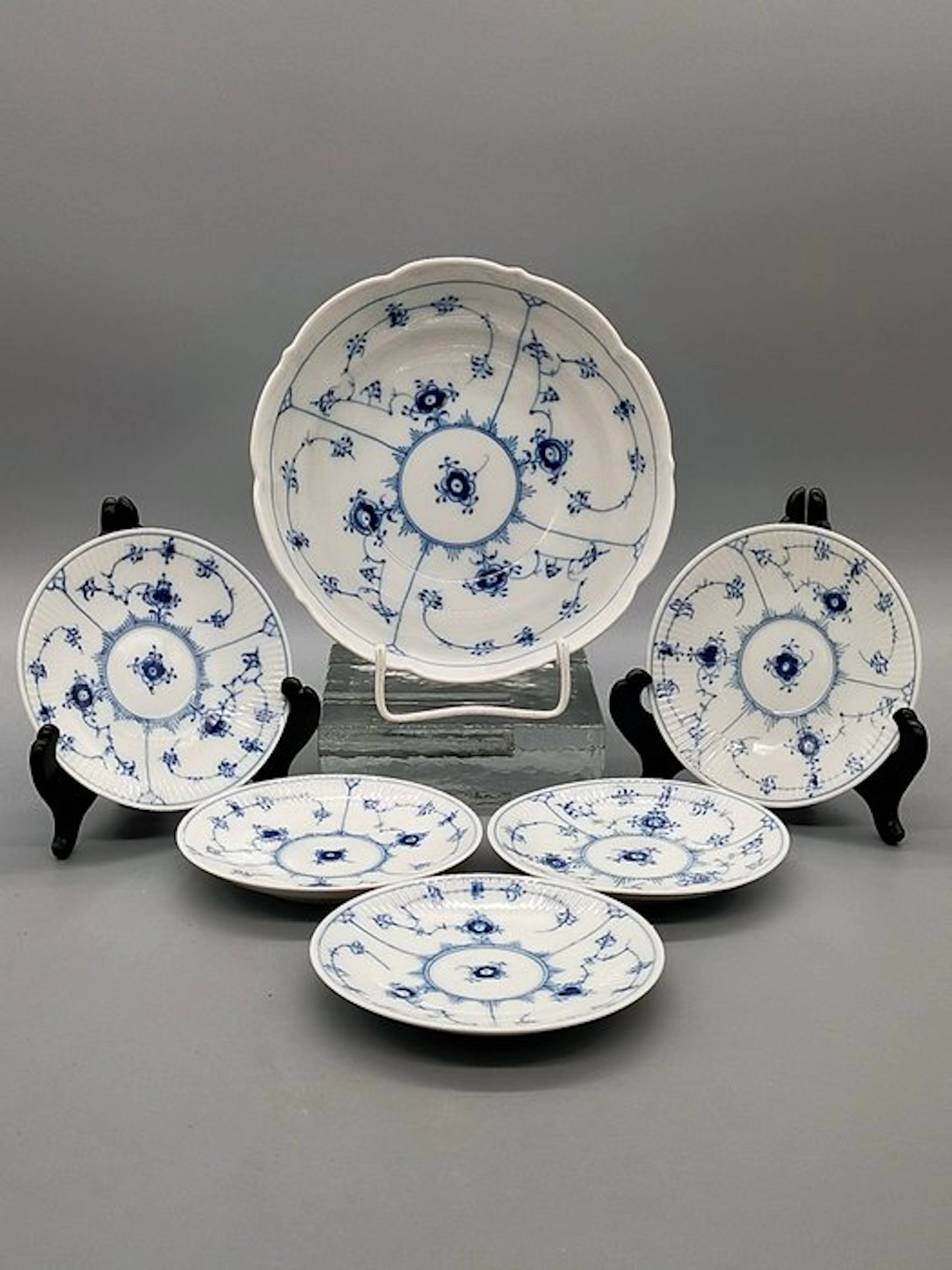 Royal Copenhagen - Dinner set - Musselmalet Gerippt –...