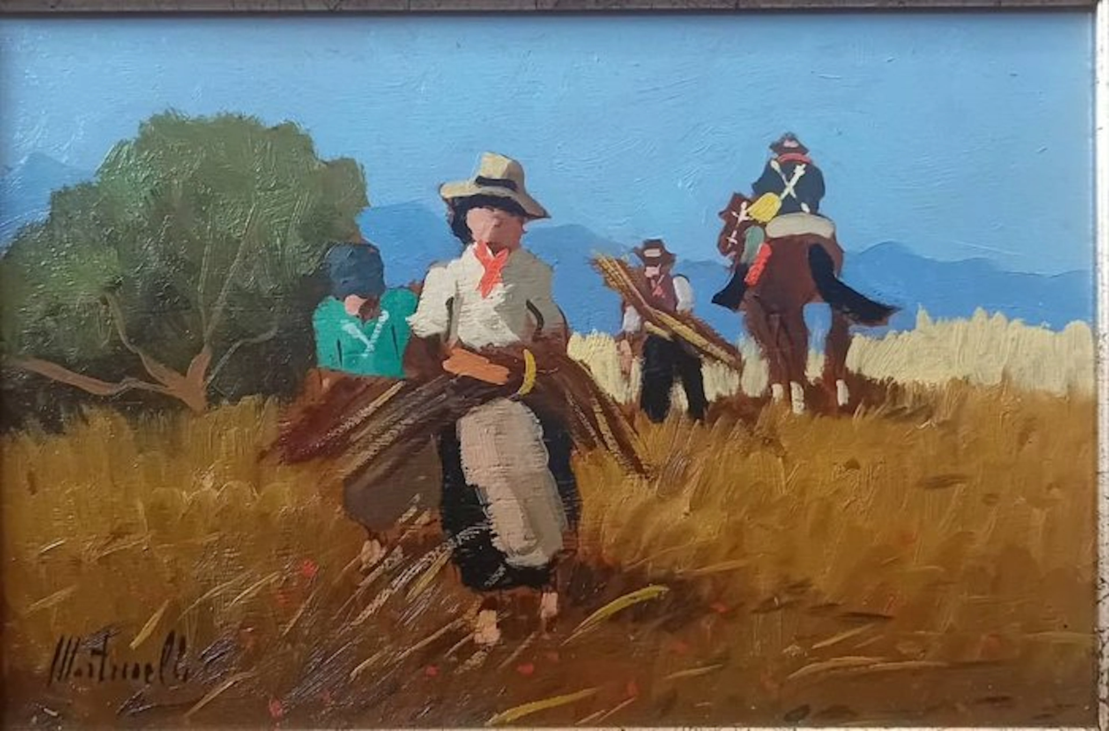 Scuola toscana (XX), Firmato Martinelli - Paesaggio toscano
