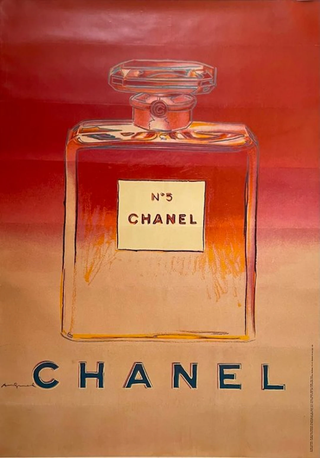 Andy Warhol - CHANEL (RED) Big size - 1990s
