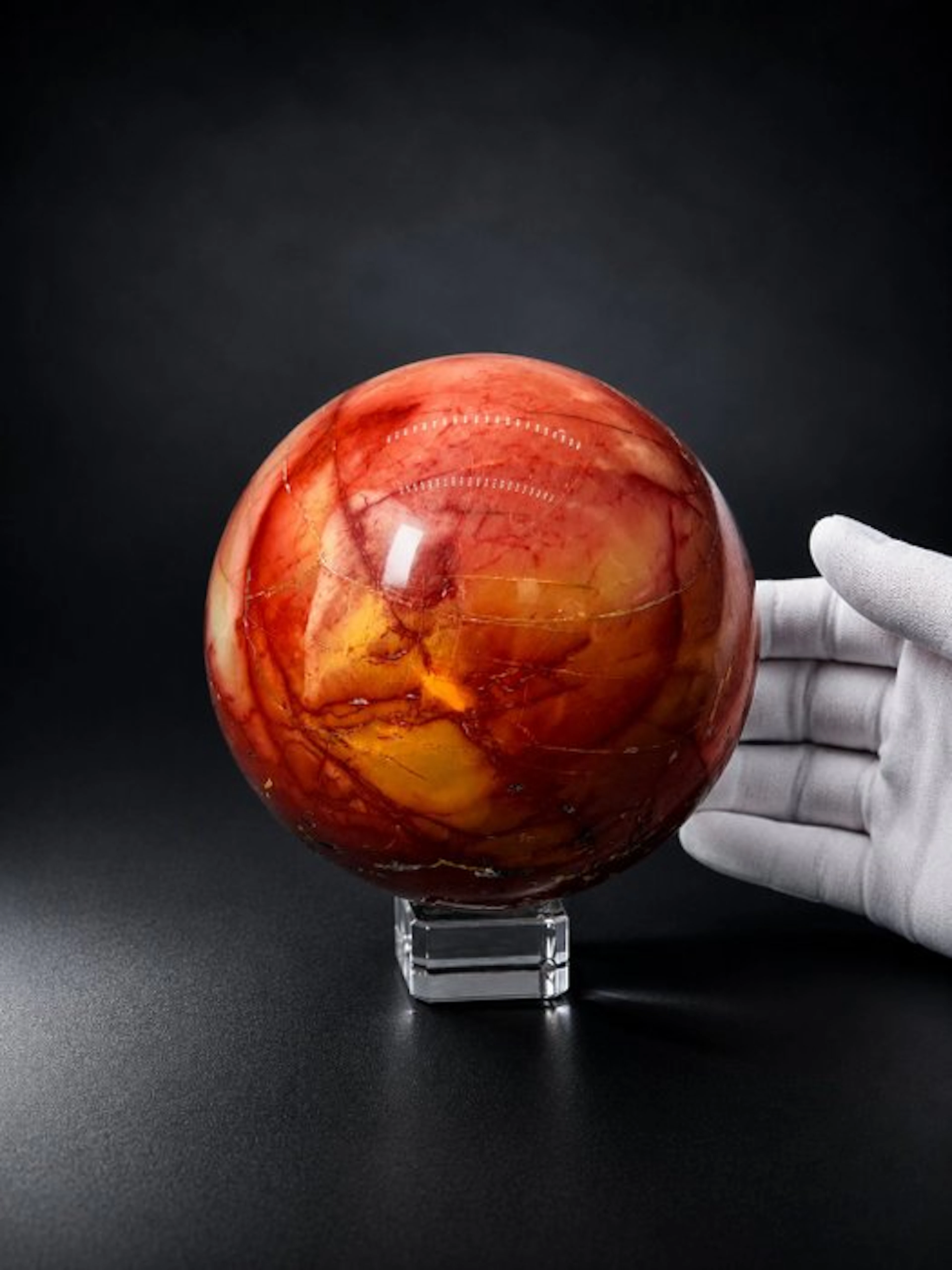 Beautiful Australian Mookaite Sphere - Red