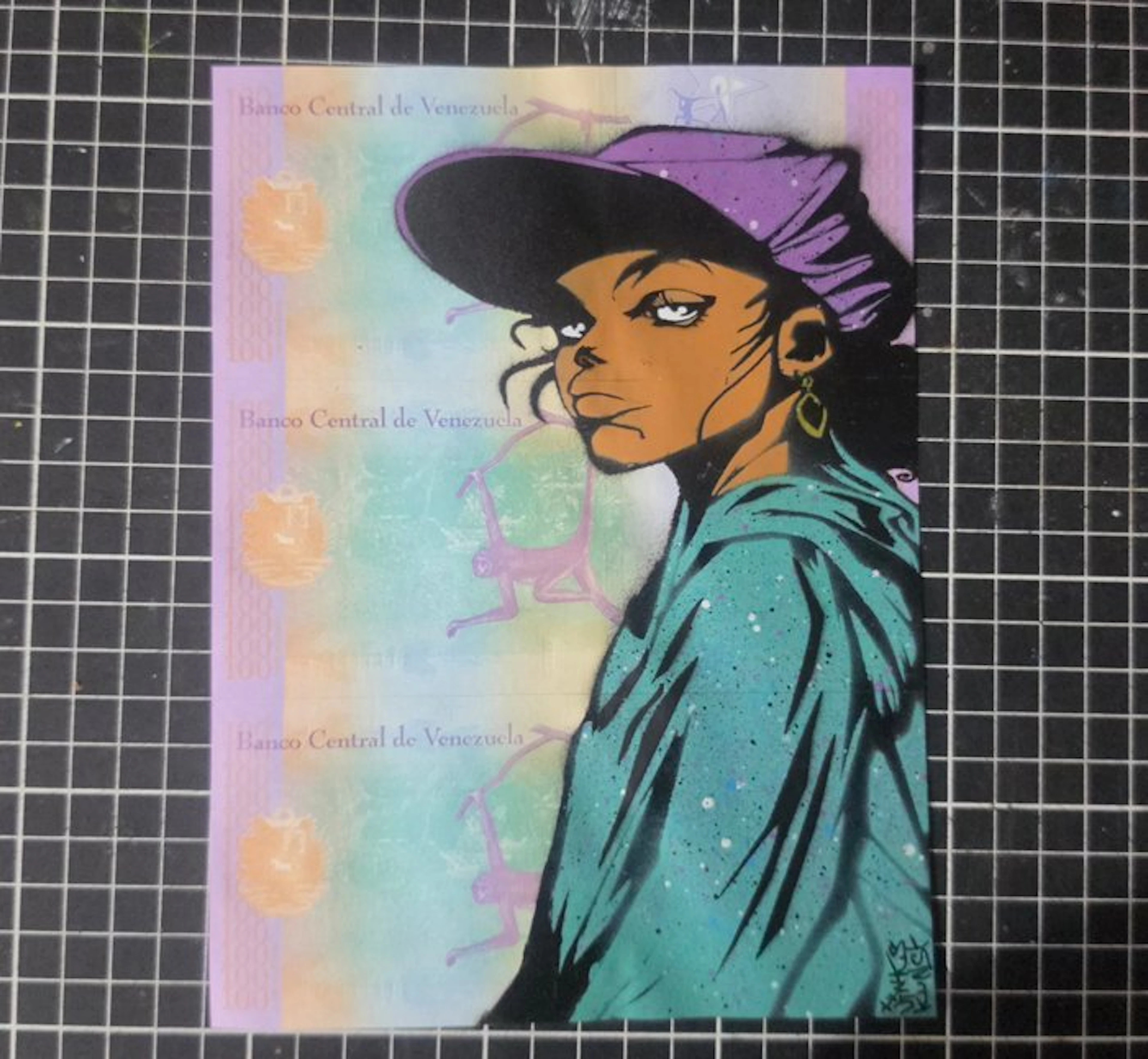 Jinks Kunst - CLAUDIA - VENEZUELA BANKNOTE