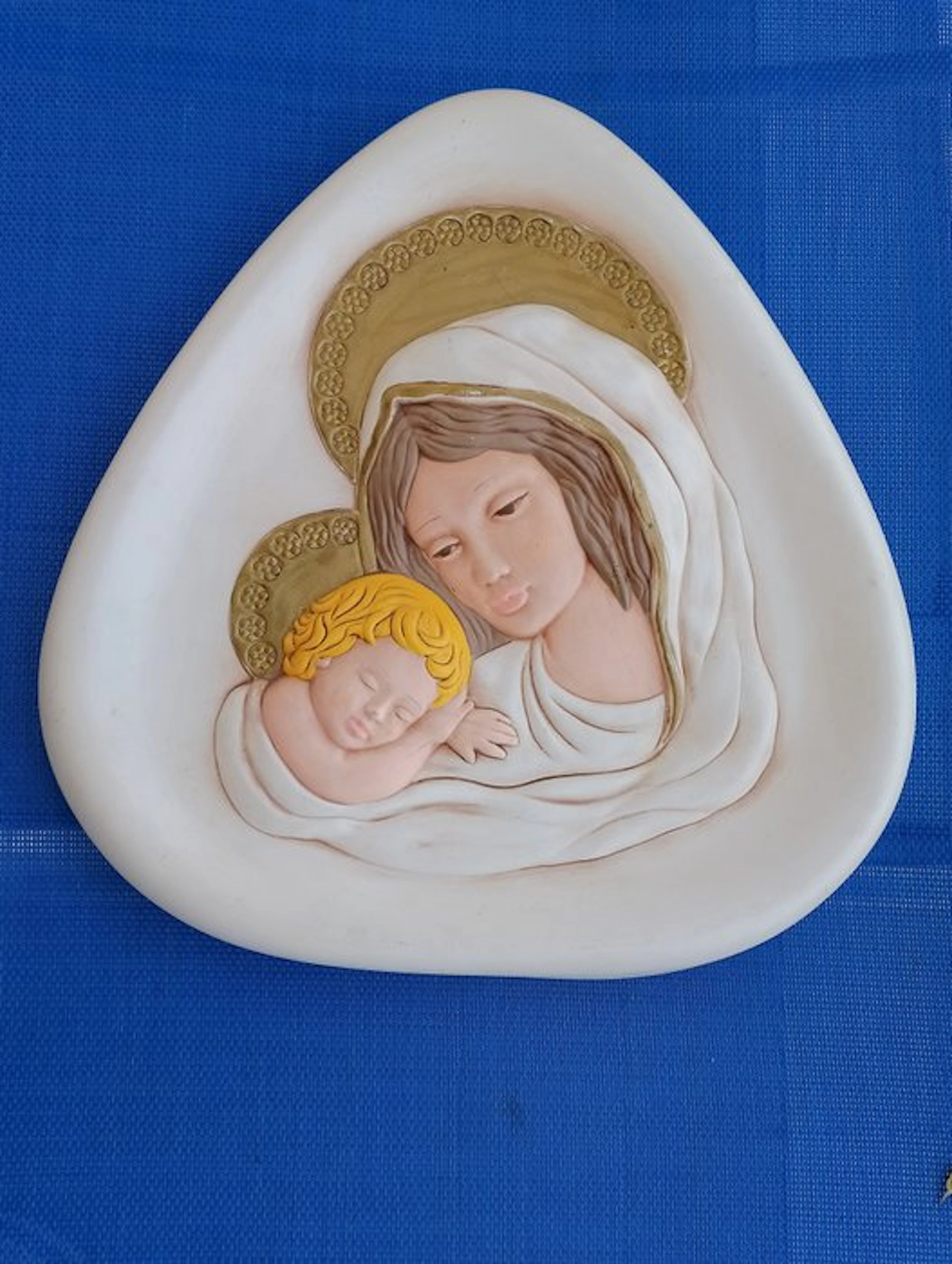 Taruschio - Taruschio - Wall plate - Ceramic - Madonna with Child 31 cm