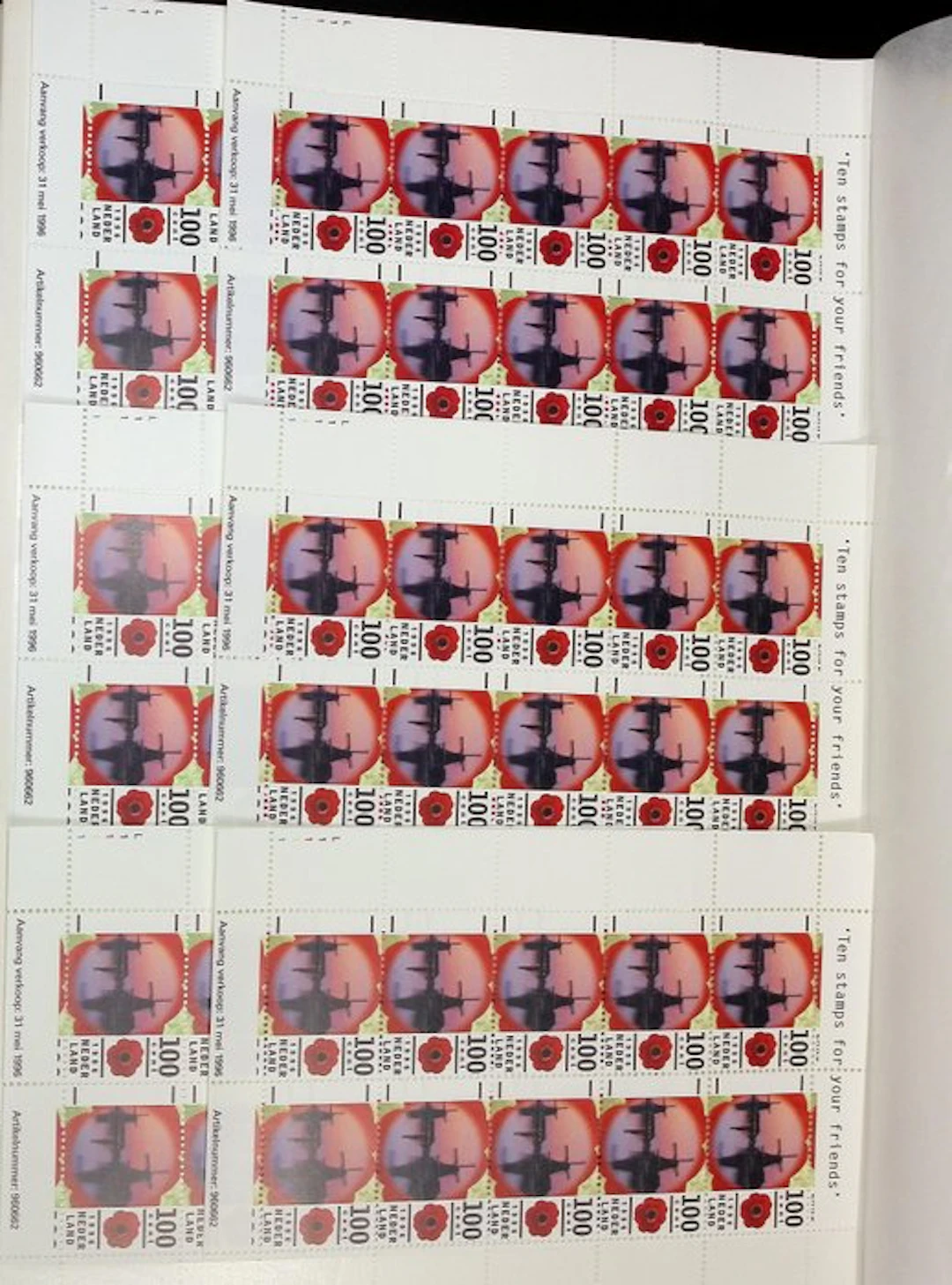 Netherlands 1993/2001 - 350 sheets of 10