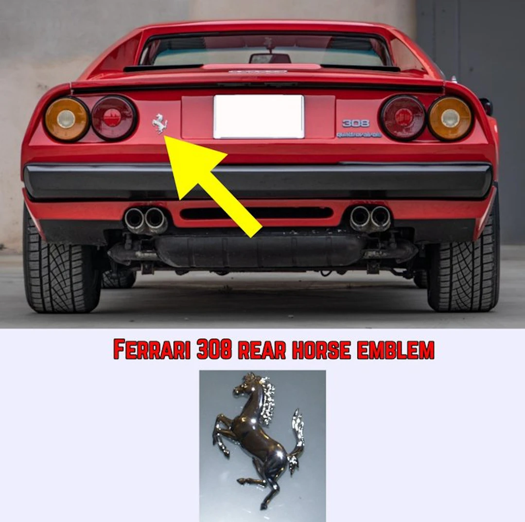 Ferrari 308 328 365GTC4 400i 412 Mondial Rear Horse...