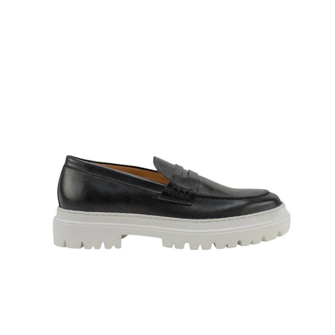TESTONI - 8 UK - 42 IT - "Mantova" Loafer Black Sneaker...