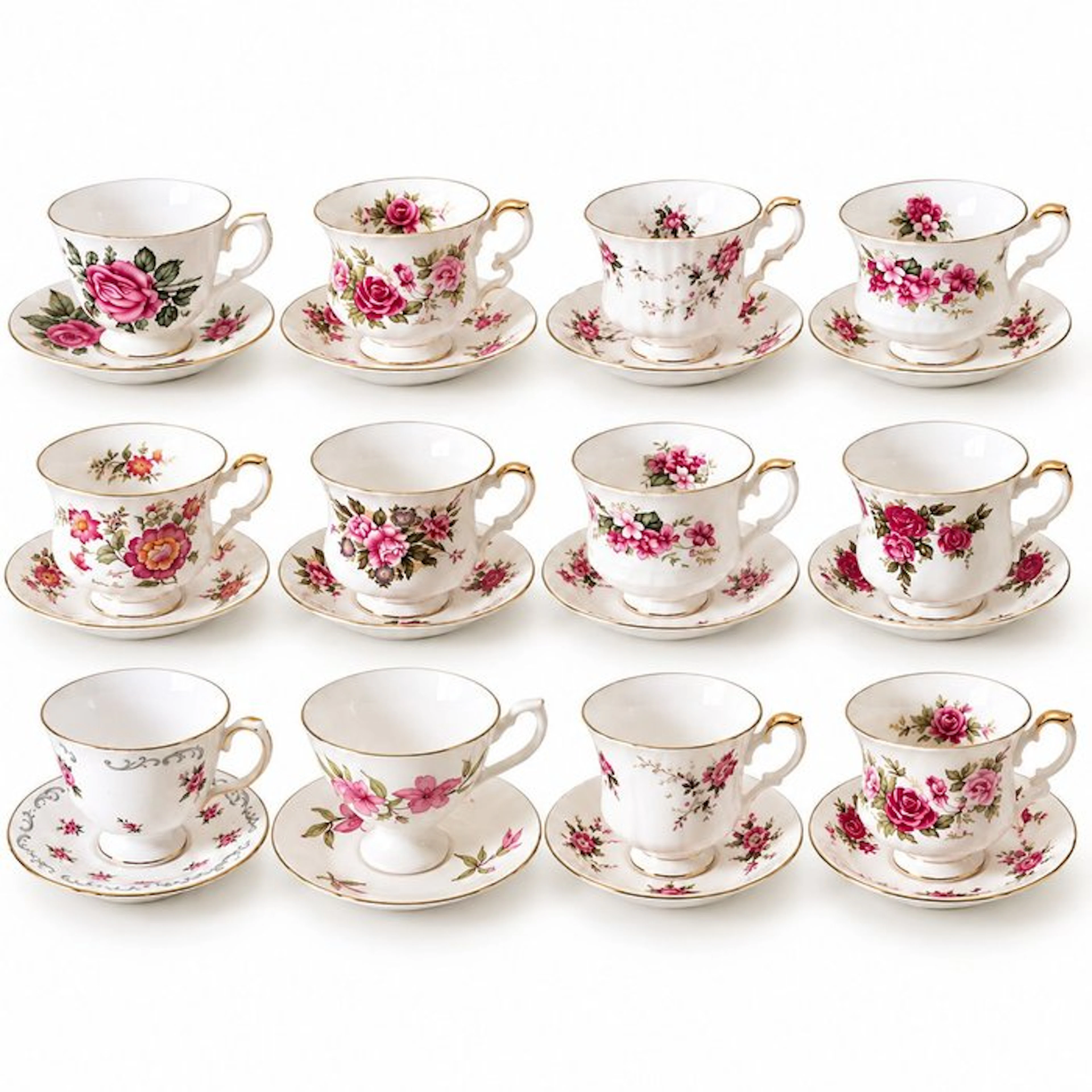 Coffee and tea service (12) - Bone china - High Tea - Kop & Schotels